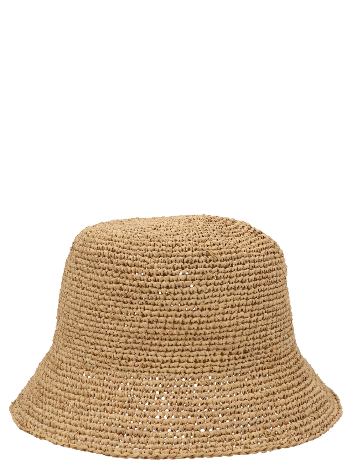 Beige Raffia Bucket Hat