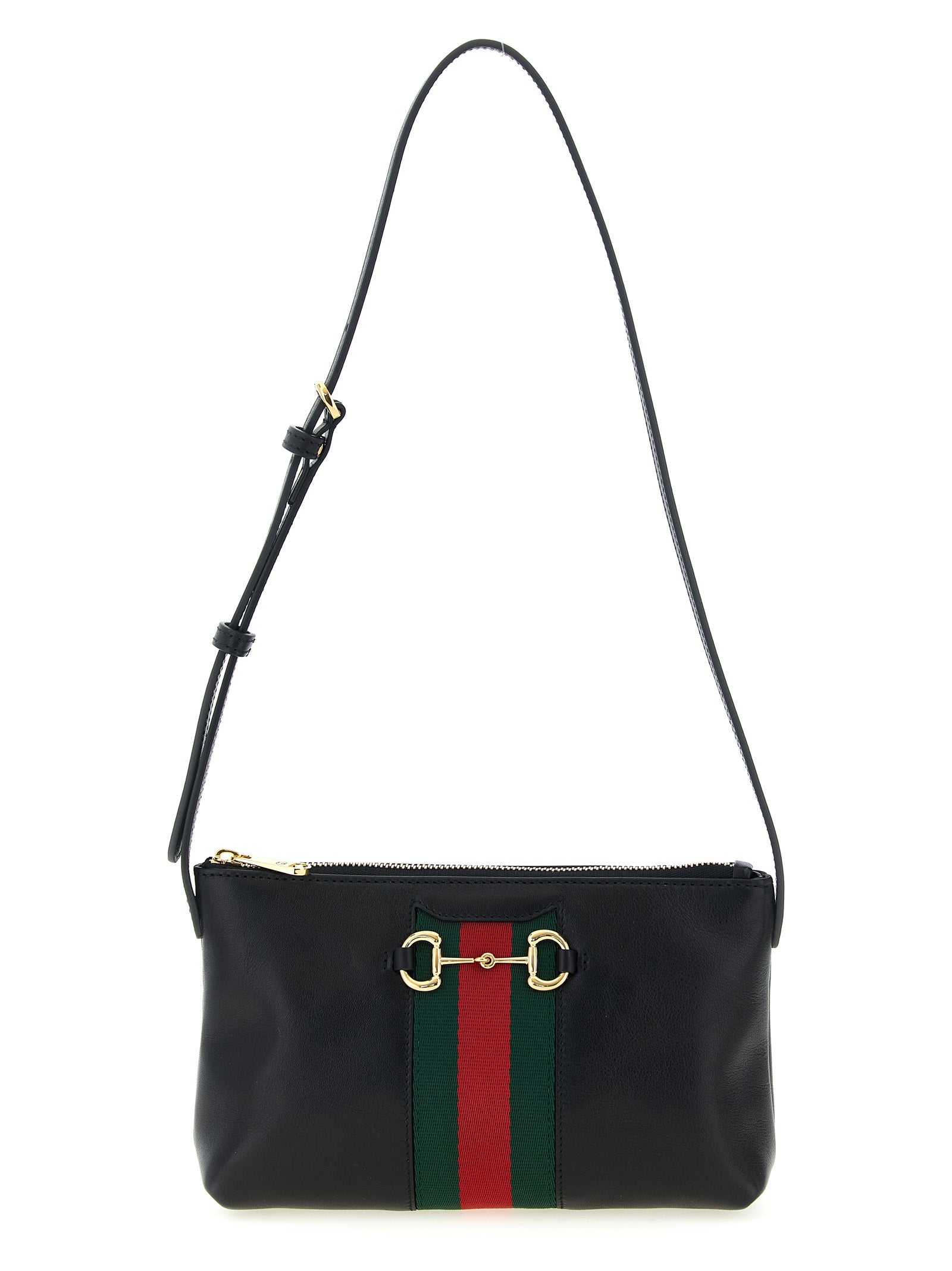 Black Calfskin Shoulder Bag