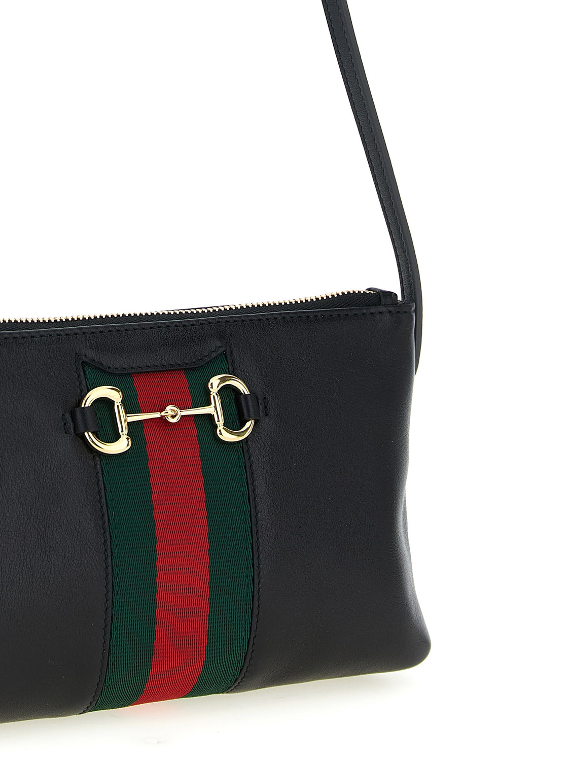 Black Calfskin Shoulder Bag
