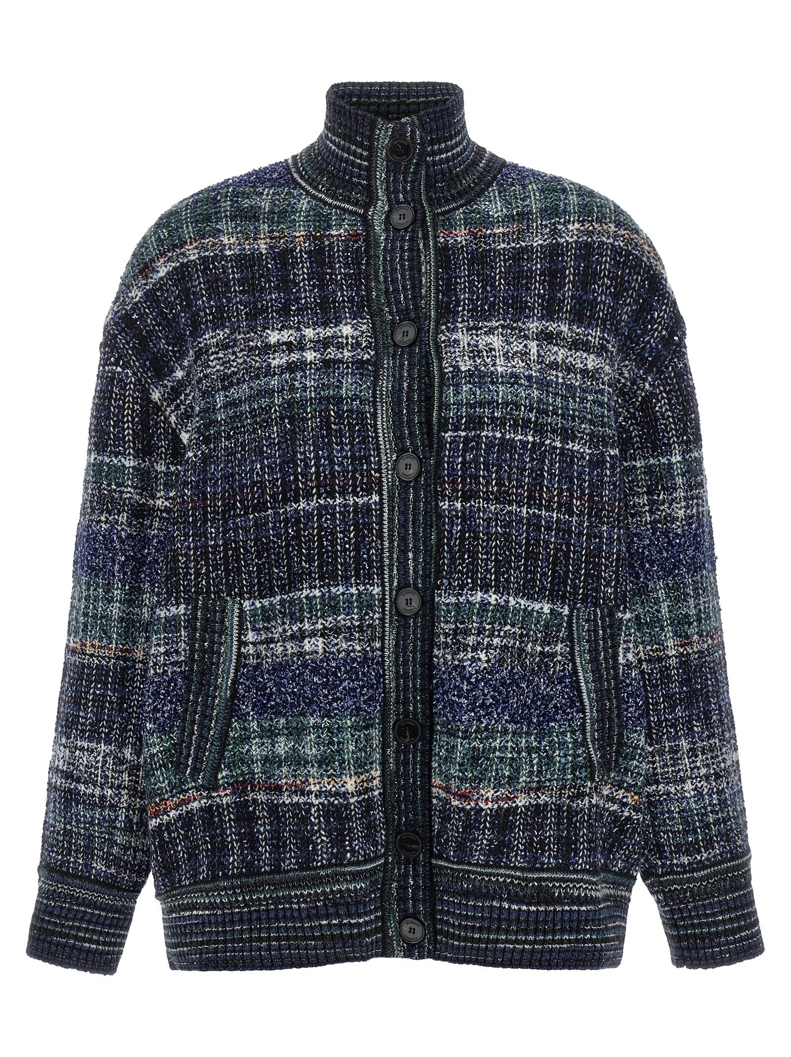 Blue Wool Cardigan