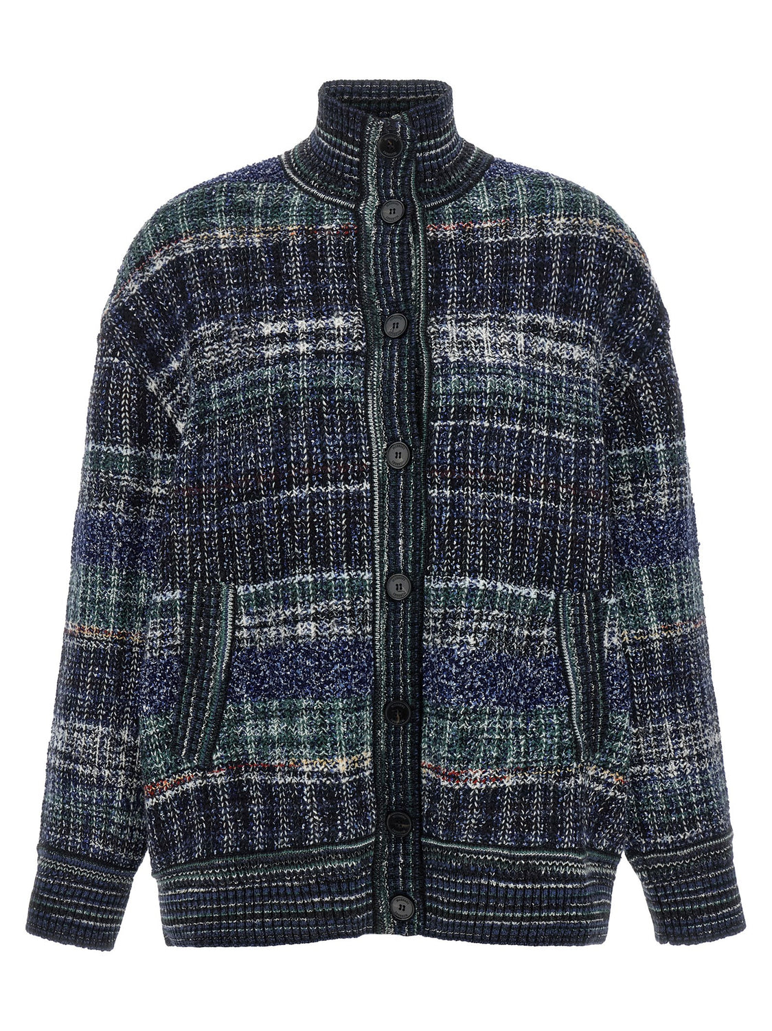 Blue Wool Cardigan