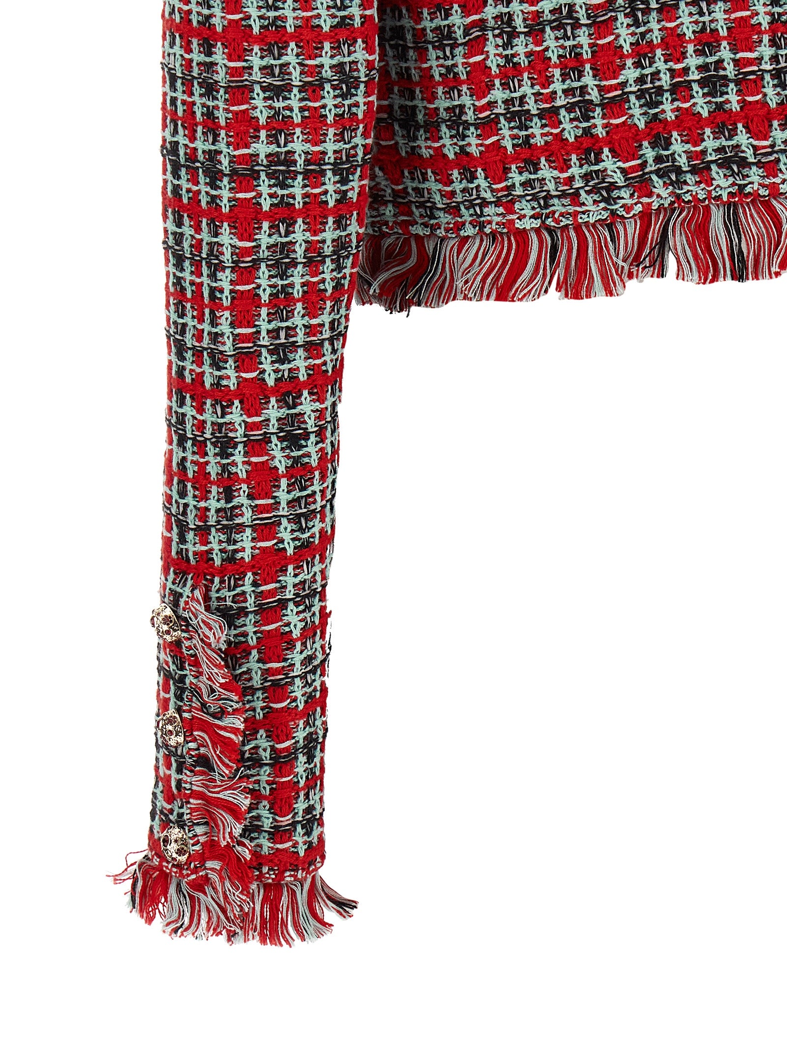 Multicolor Cotton Full-Length Jacket