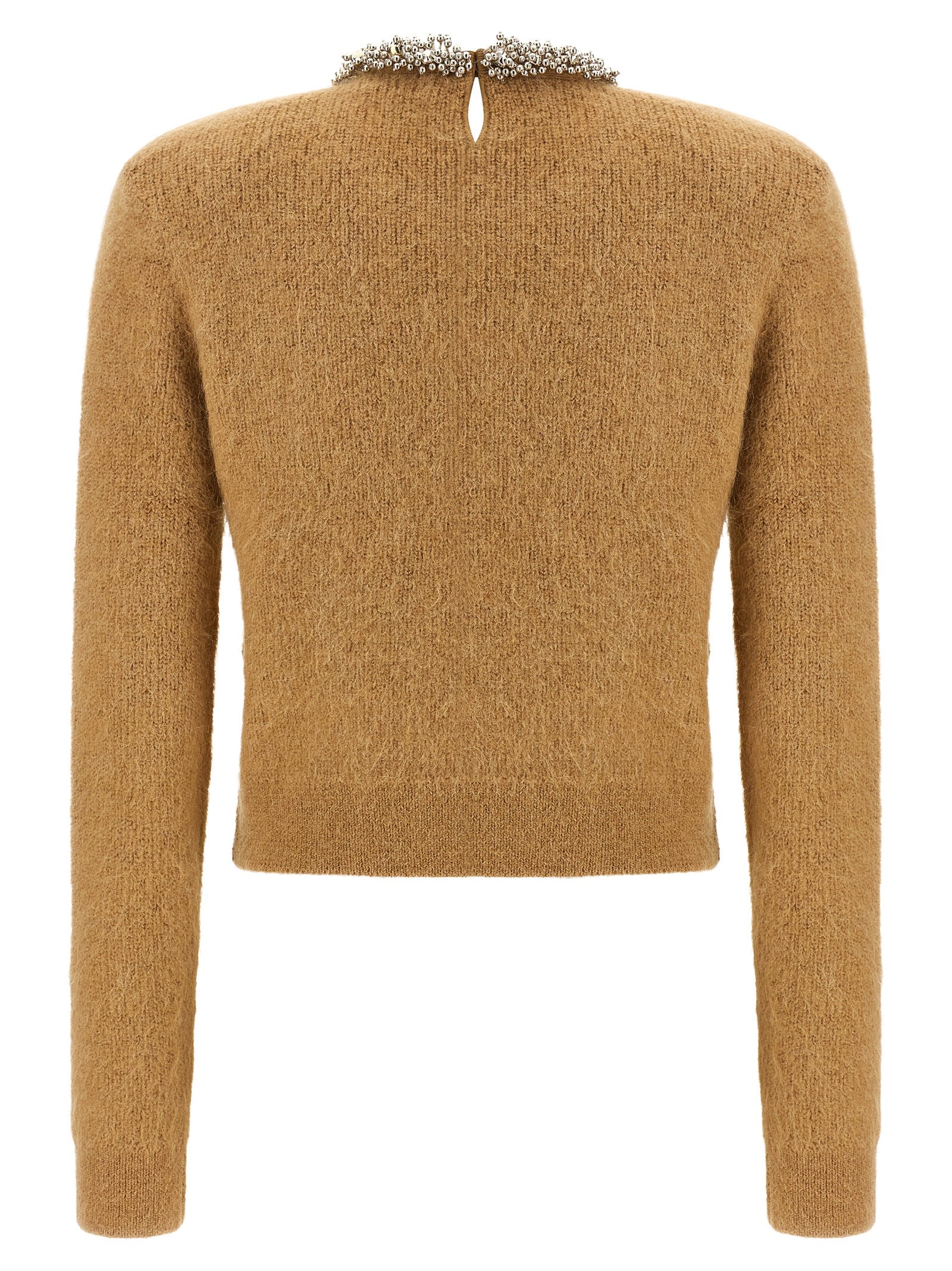 Brown Polyester Cardigan