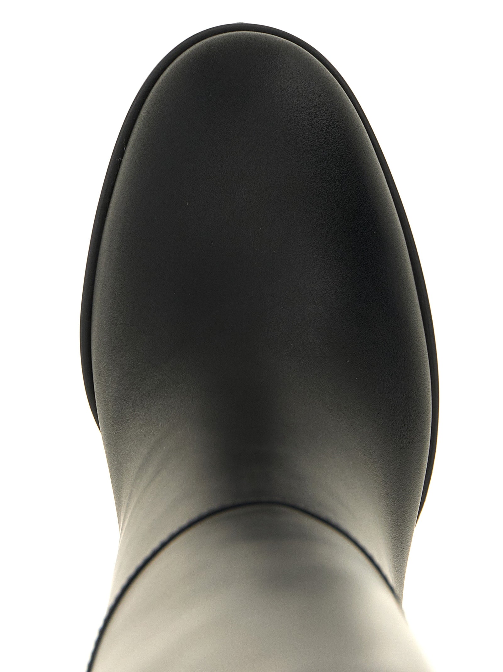 Black Calfskin Over The Knee