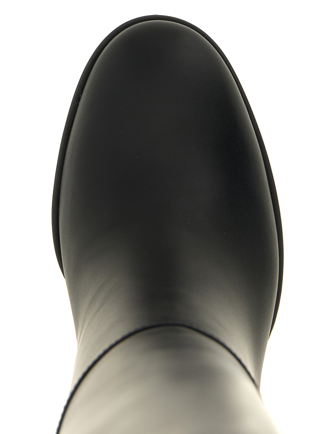 Black Calfskin Over The Knee