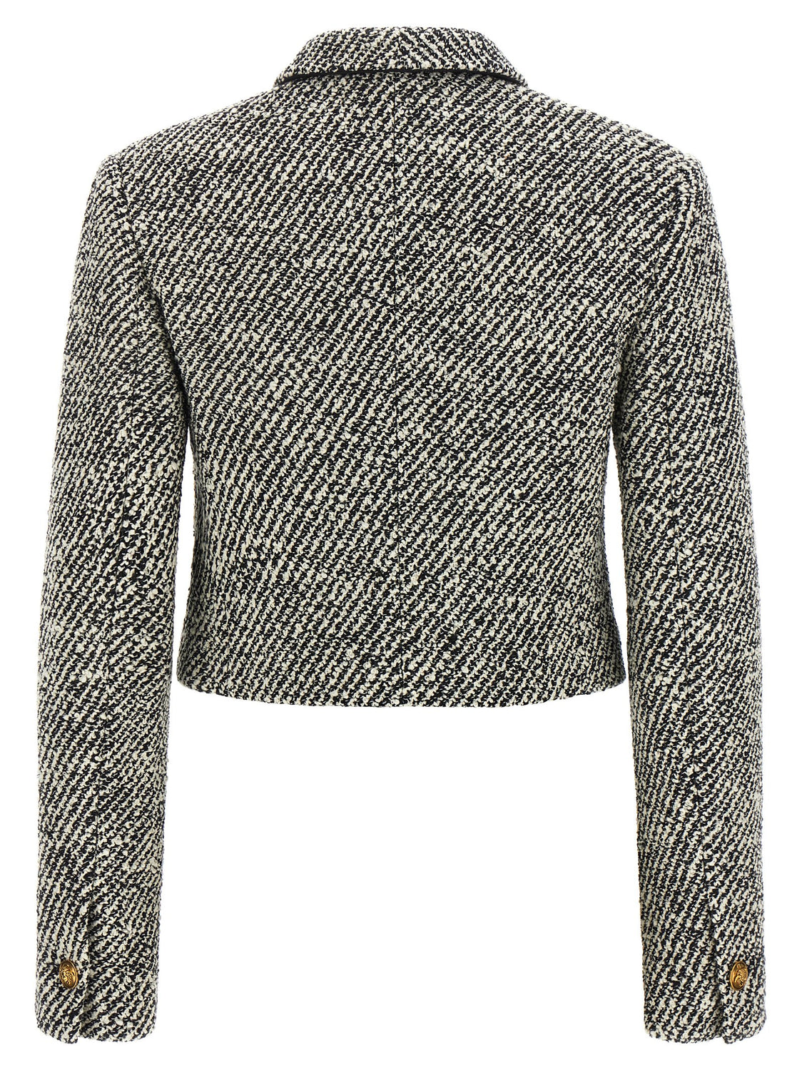 Bicolor Virgin Wool Full-Length Jacket