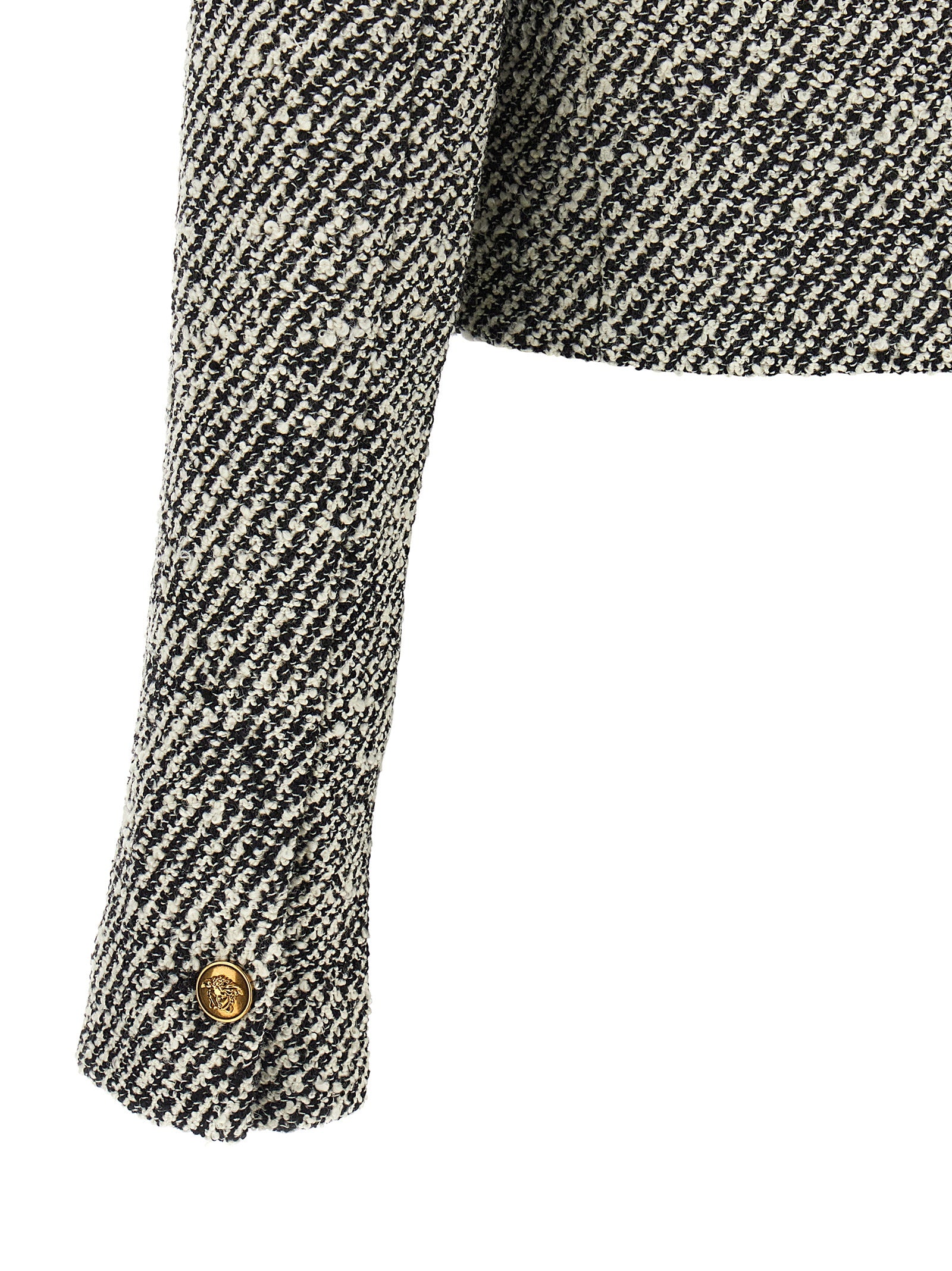 Bicolor Virgin Wool Full-Length Jacket