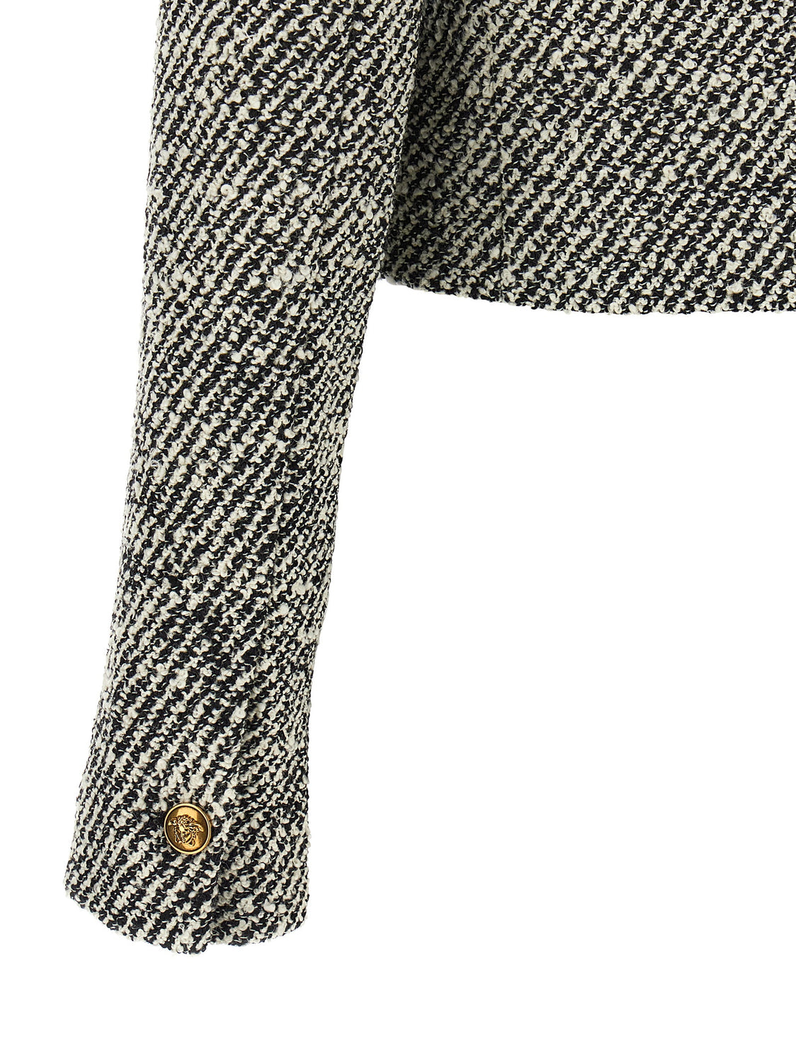 Bicolor Virgin Wool Full-Length Jacket