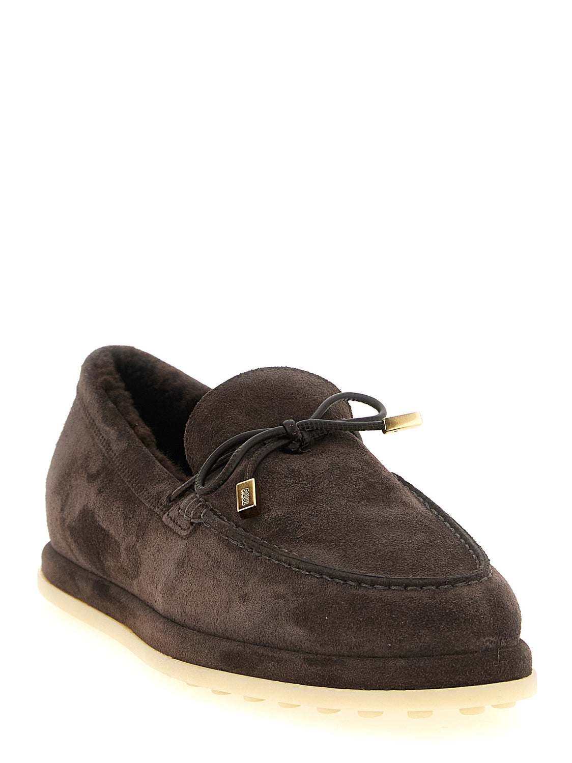 Brown Calfskin Slip-On Loafers