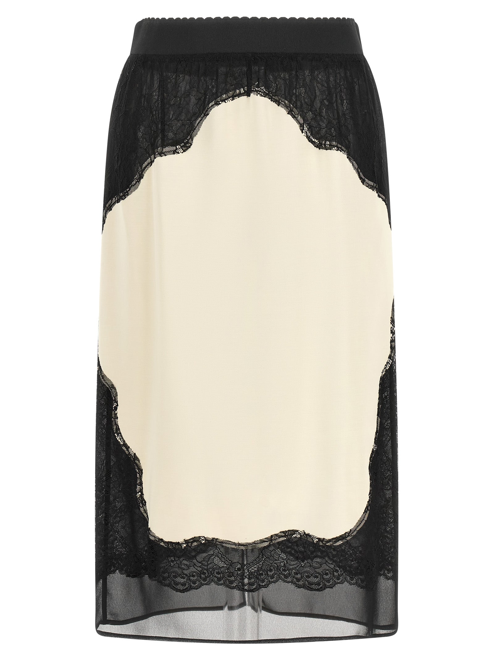 Bicolor Viscose Midi Skirt