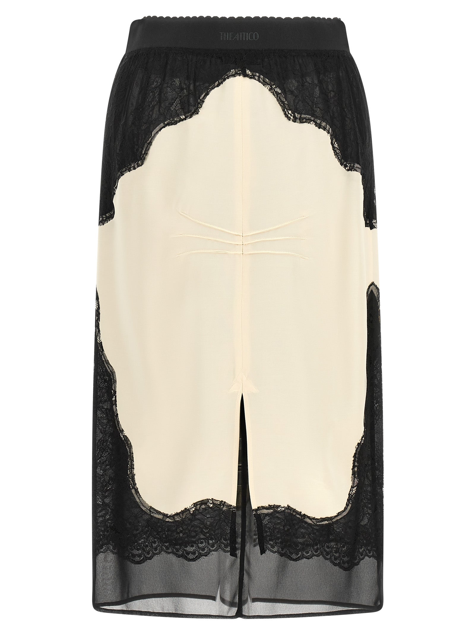 Bicolor Viscose Midi Skirt