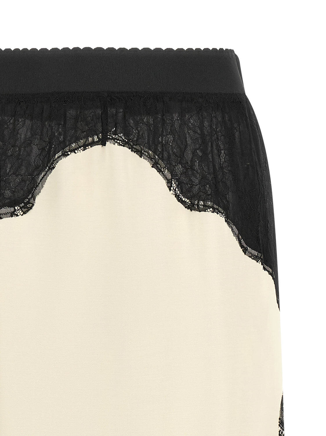 Bicolor Viscose Midi Skirt