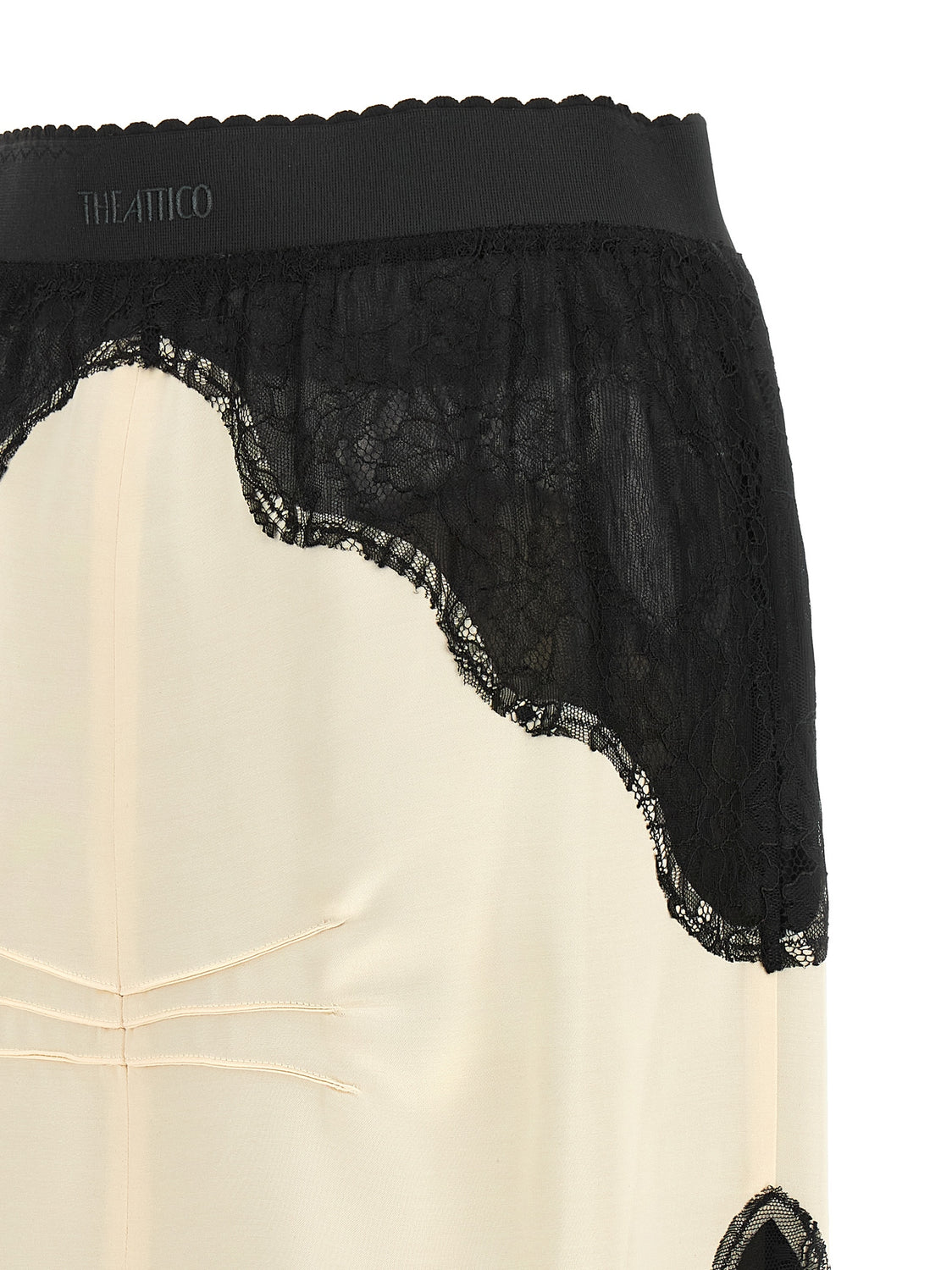 Bicolor Viscose Midi Skirt
