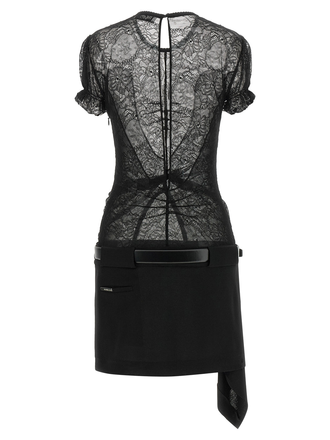 Black Polyamide Short Dress