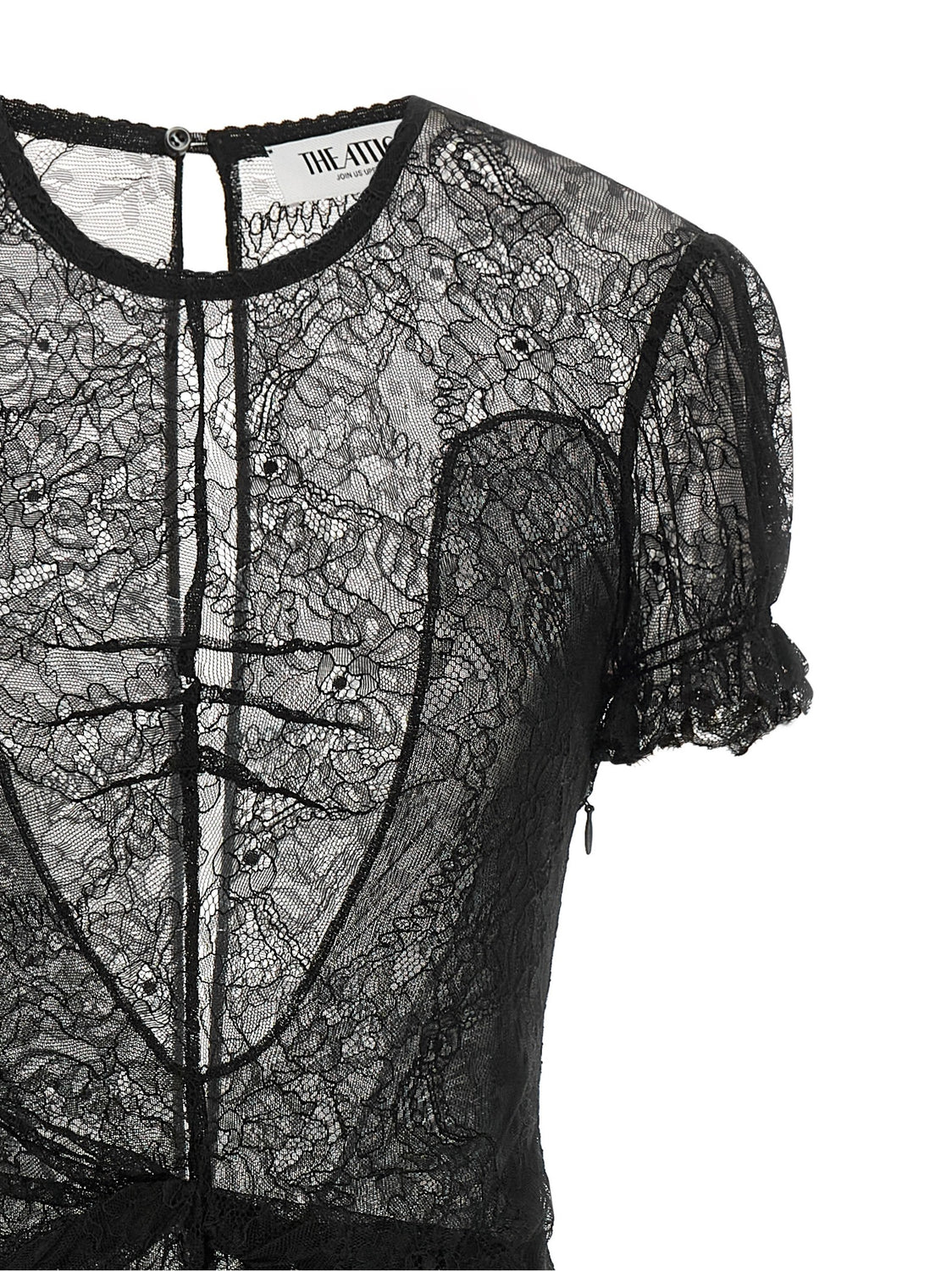 Black Polyamide Short Dress