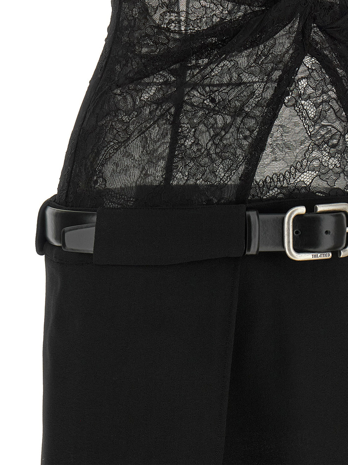 Black Polyamide Short Dress