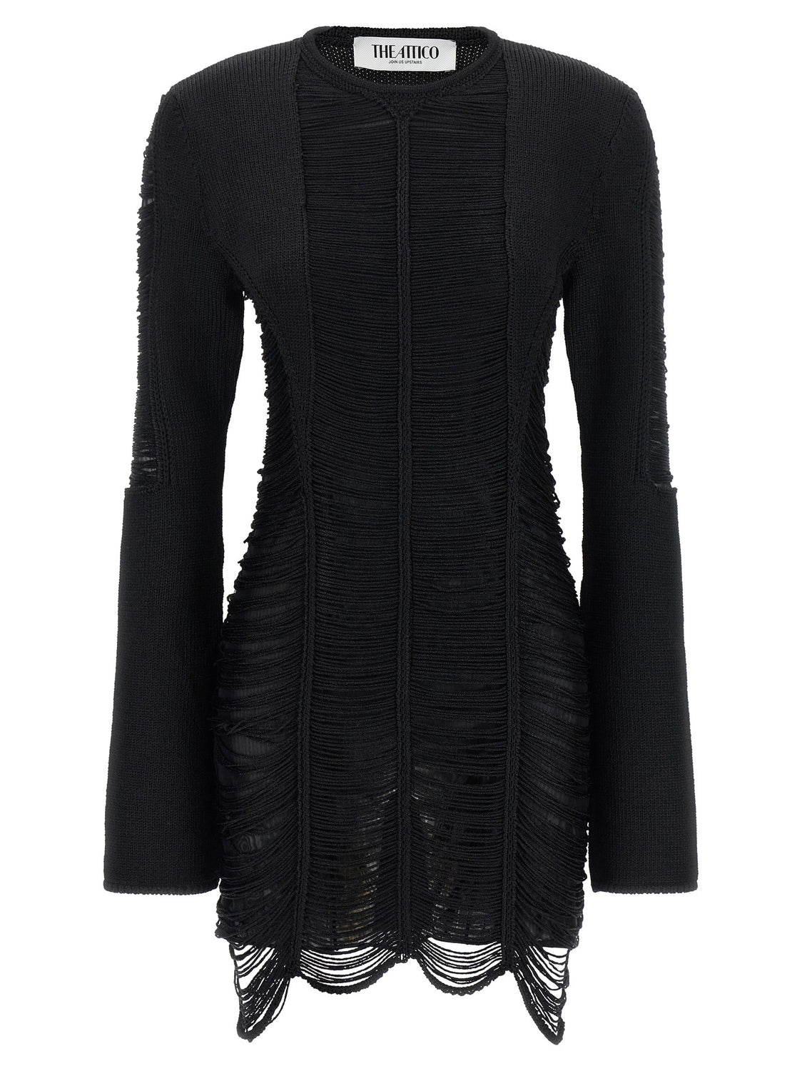 Black Viscose Short Dress