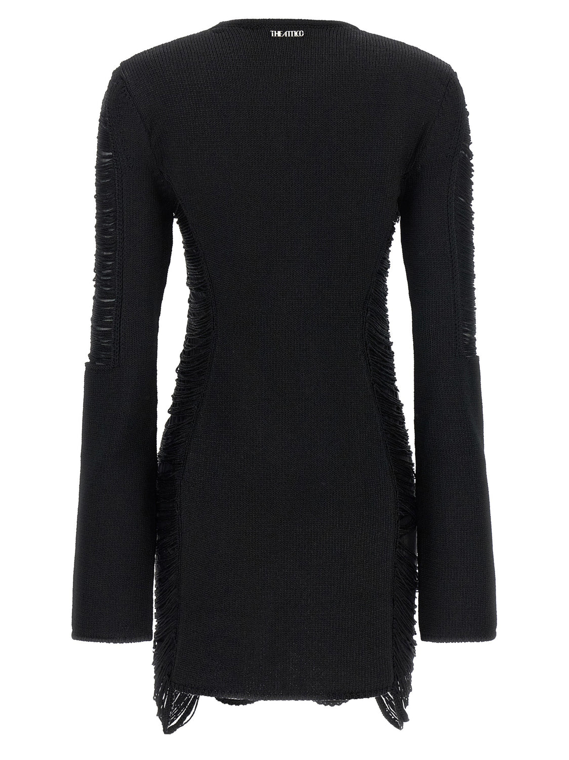 Black Viscose Short Dress