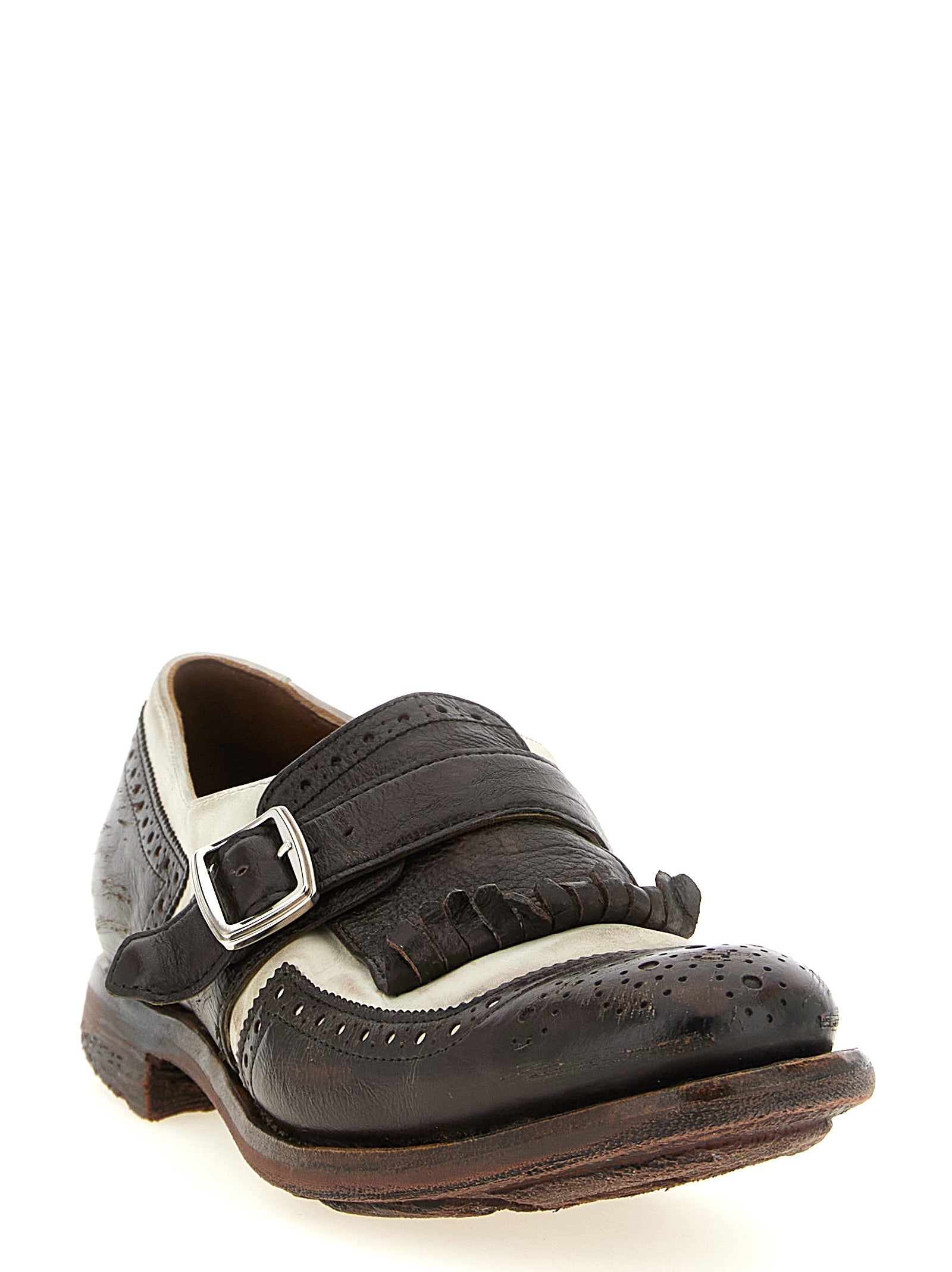 Brown Calfskin Oxfords And Derbies