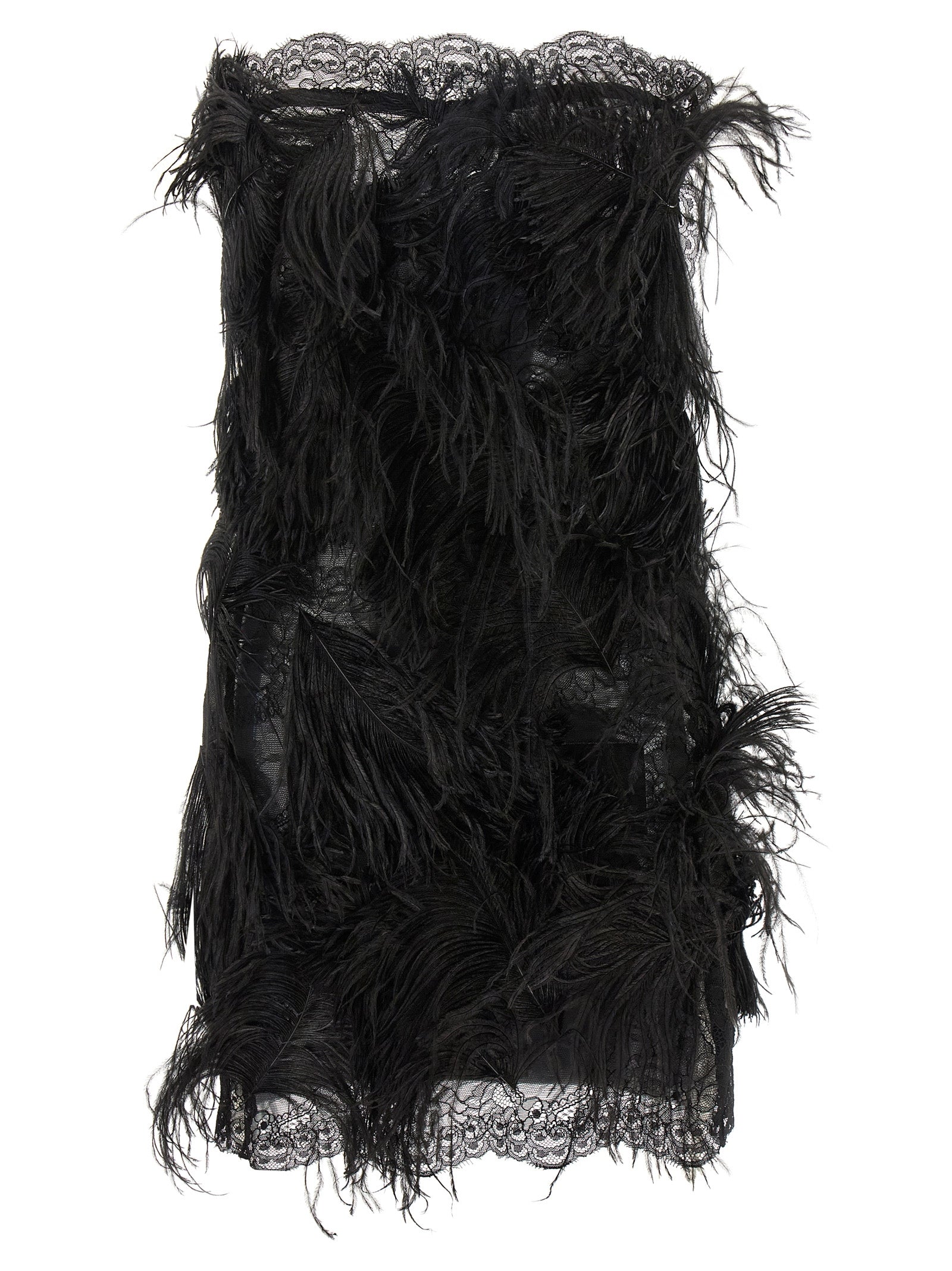 Black Polyamide Short Dress