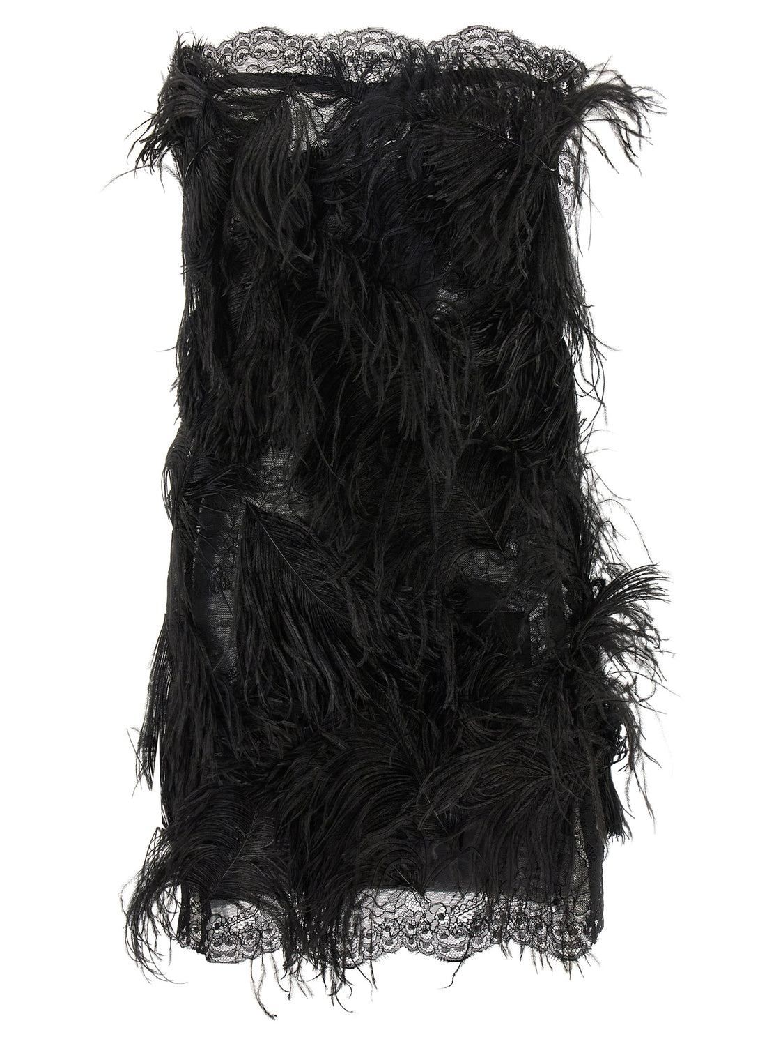 Black Polyamide Short Dress