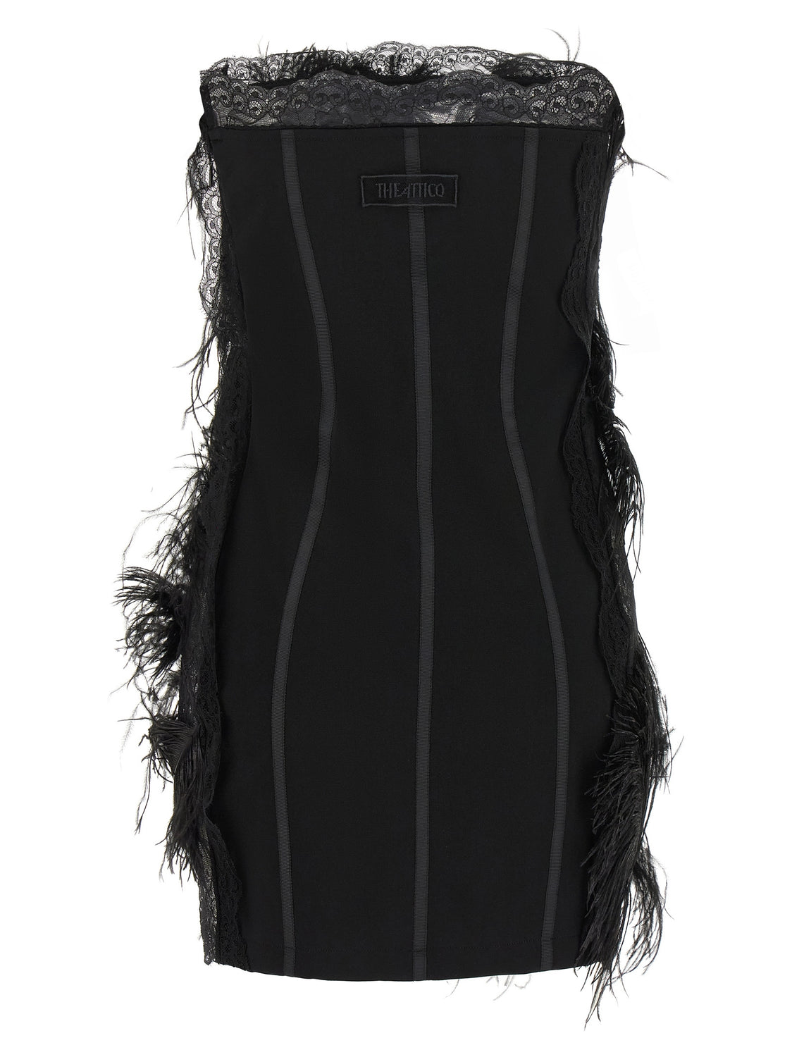 Black Polyamide Short Dress