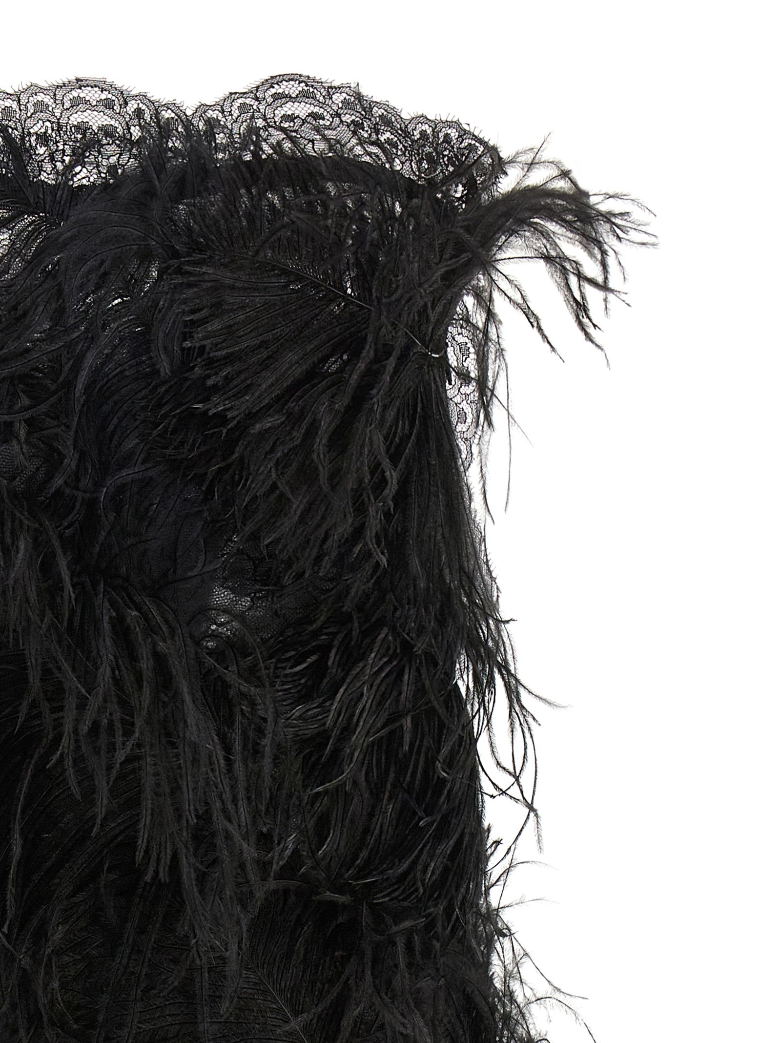 Black Polyamide Short Dress