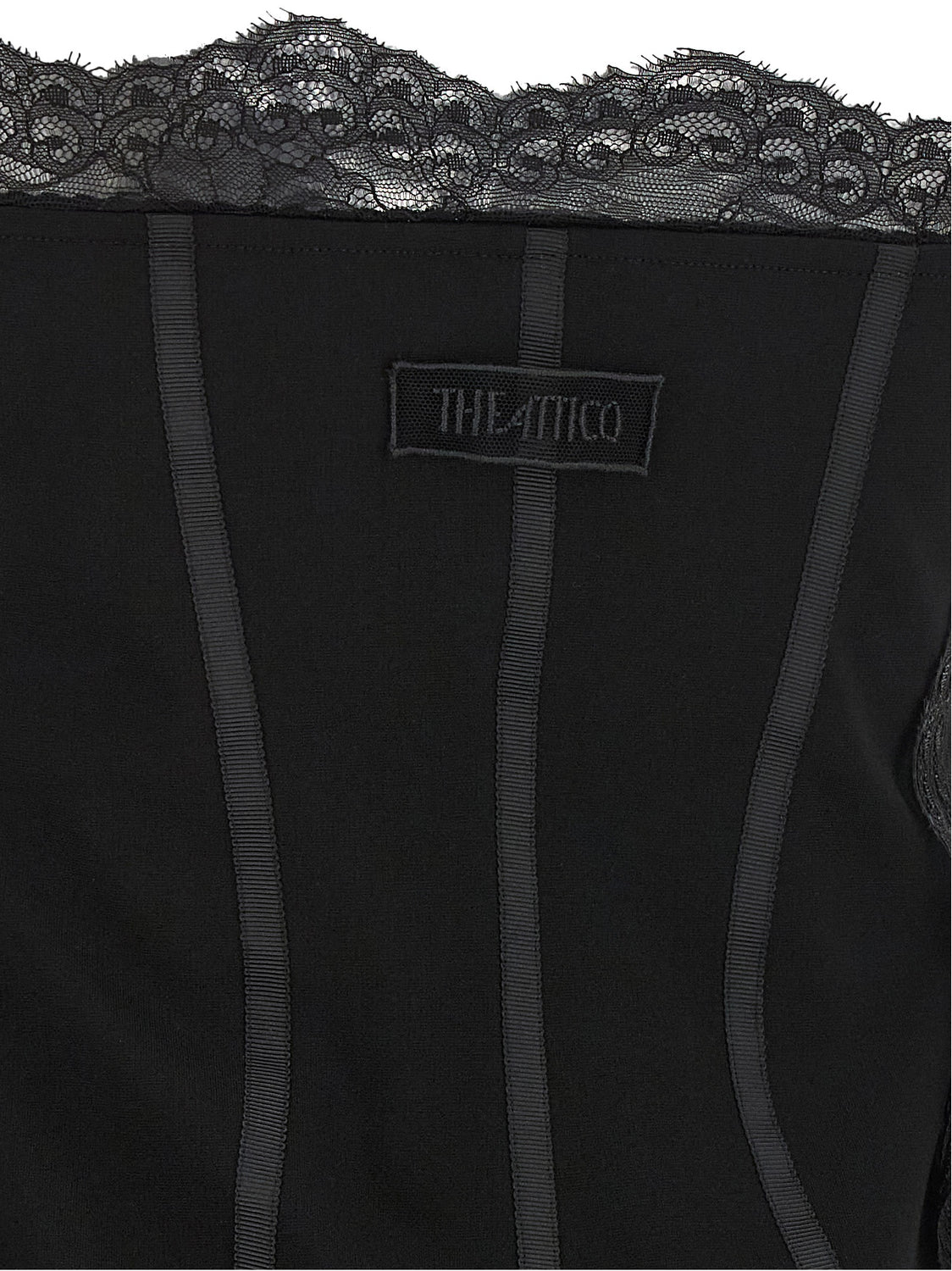 Black Polyamide Short Dress