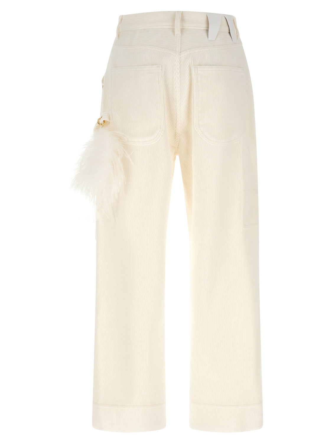 White Cotton Casual Pants