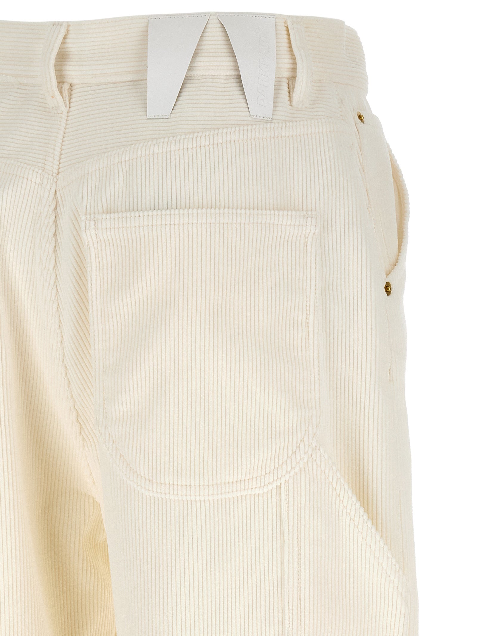 White Cotton Casual Pants