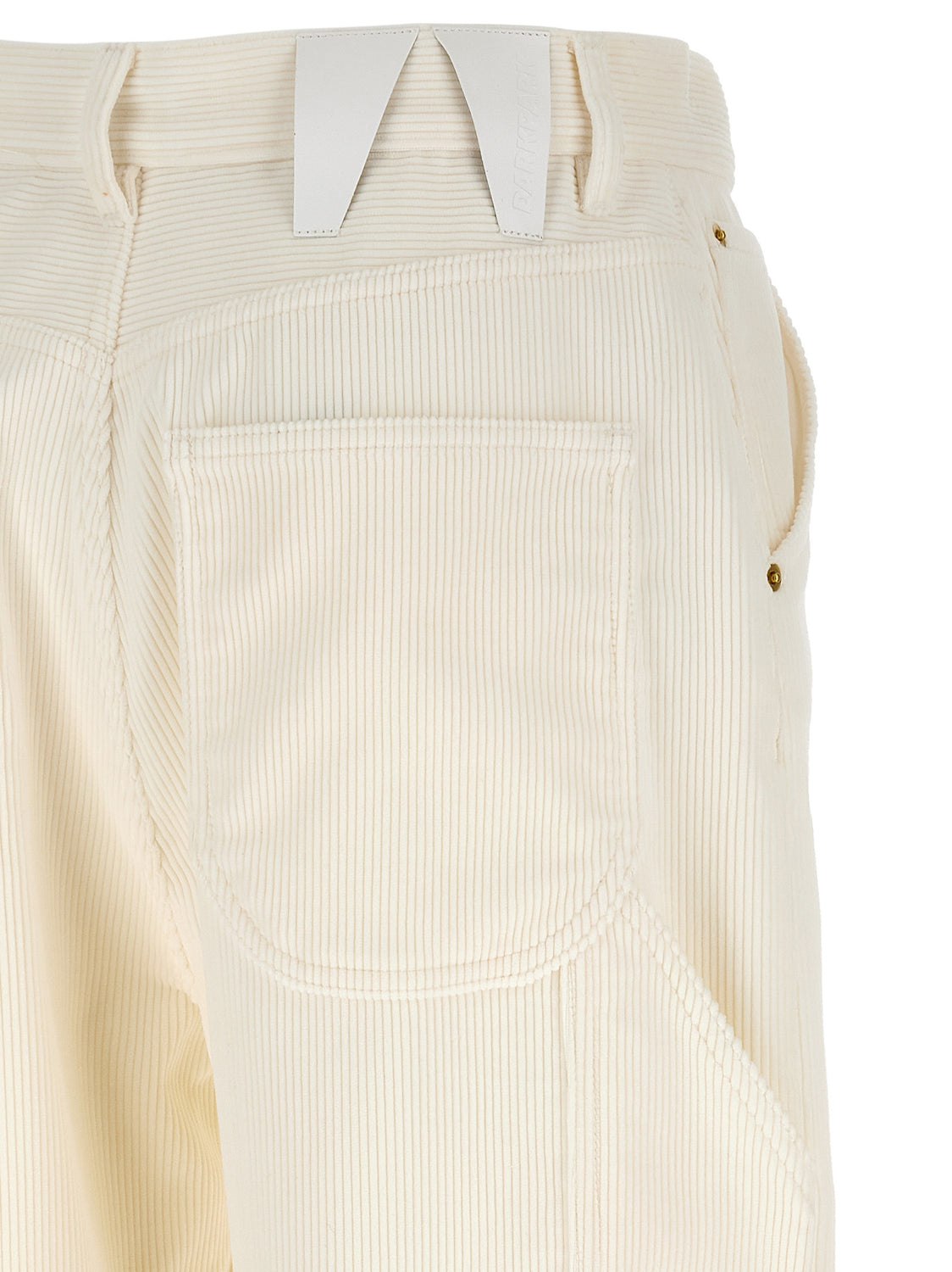 White Cotton Casual Pants