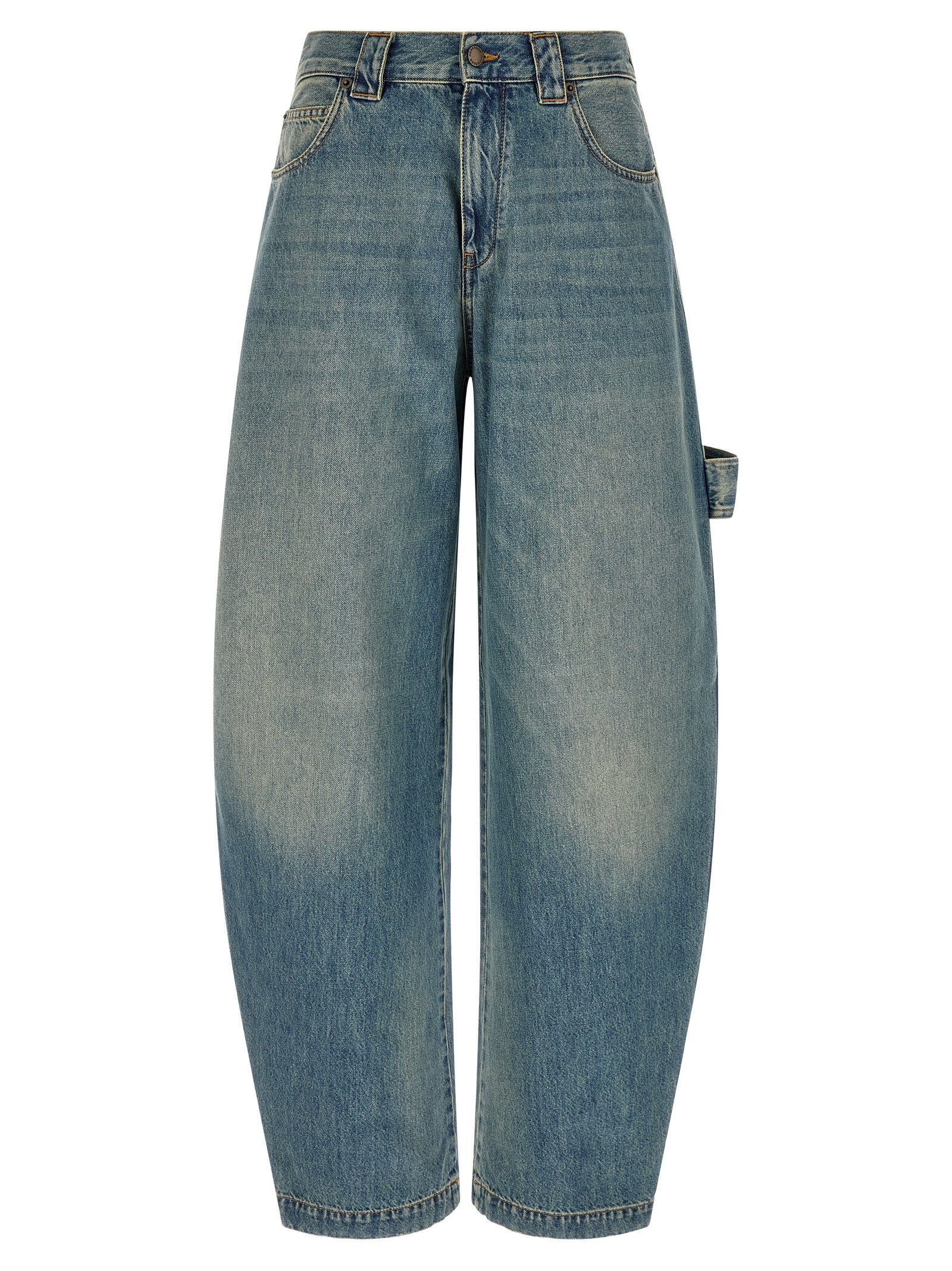 Blue Cotton Relaxed Fit Jeans