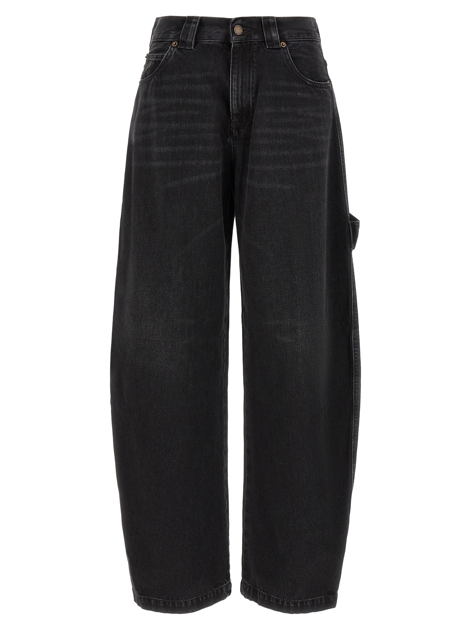 Black Cotton Relaxed Fit Jeans