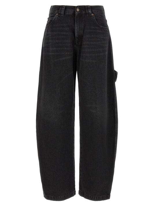 Black Cotton Relaxed Fit Jeans