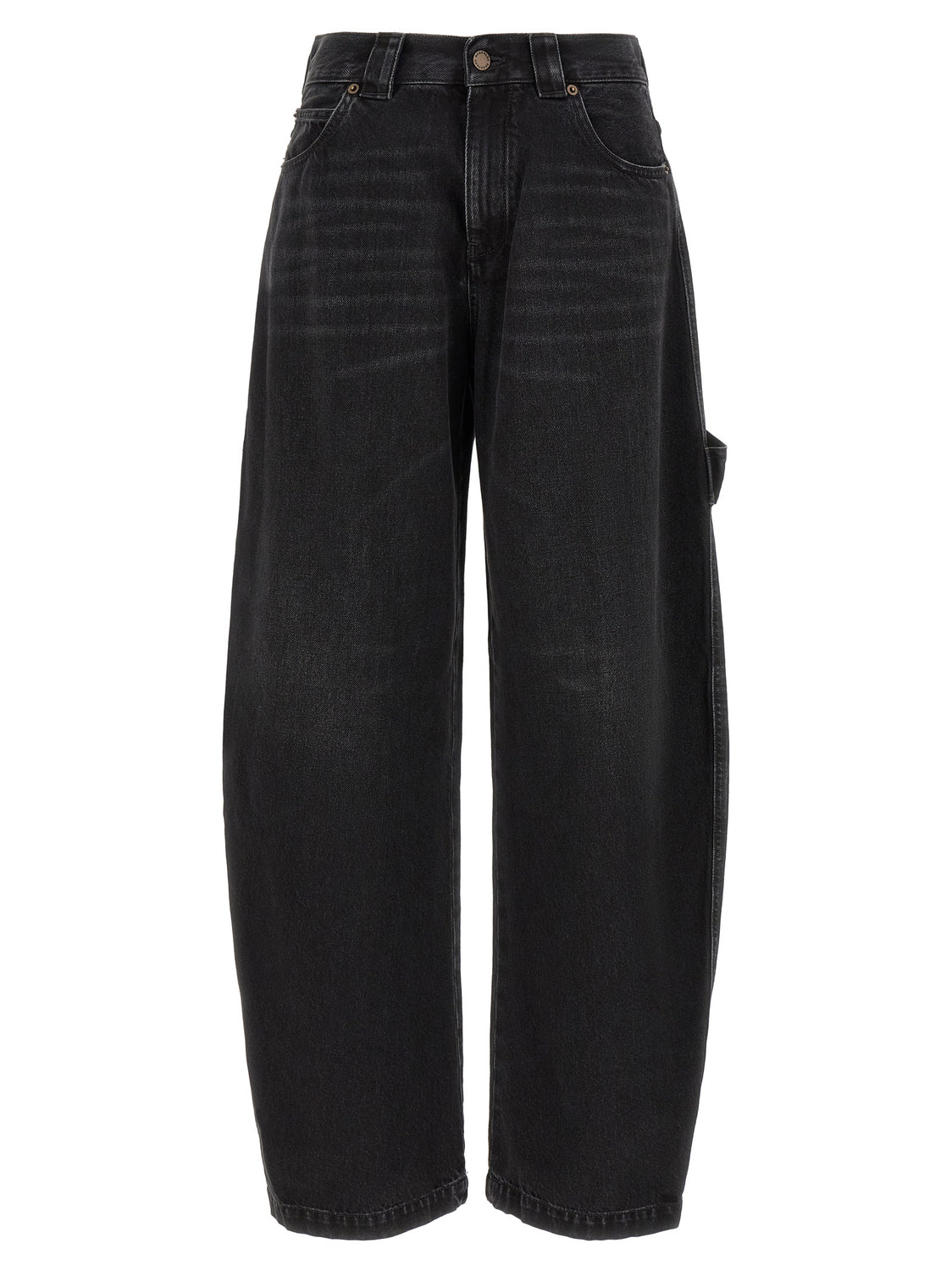 Black Cotton Relaxed Fit Jeans