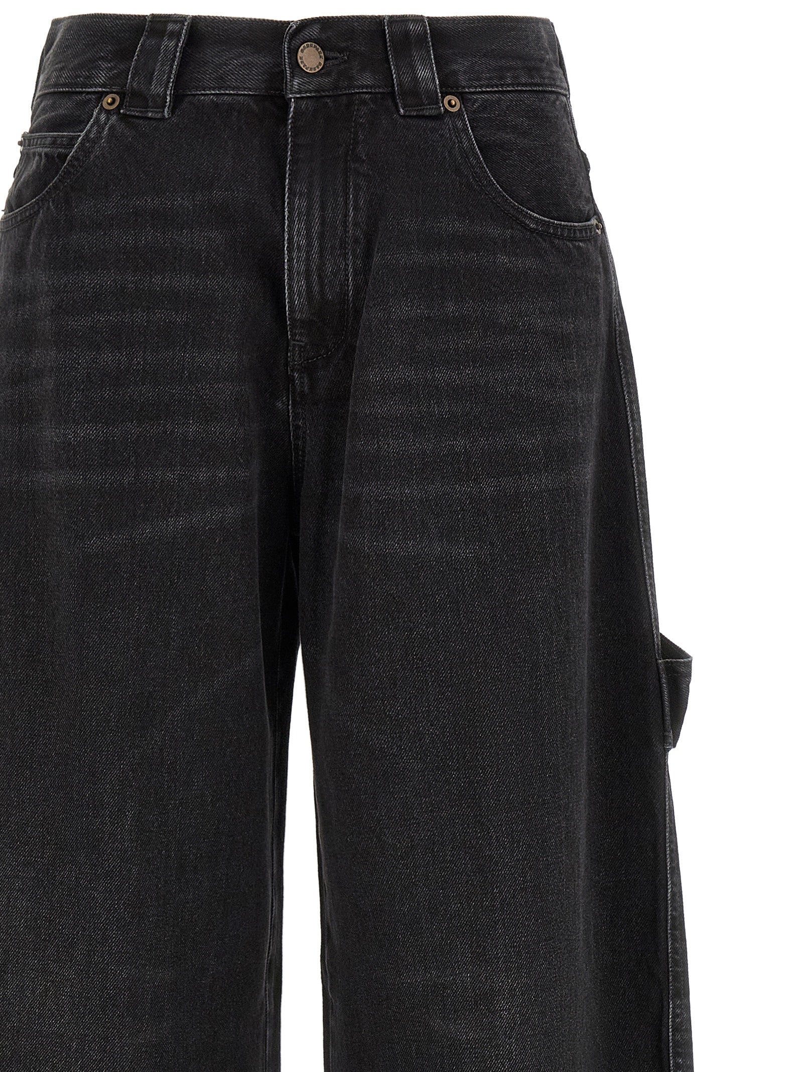 Black Cotton Relaxed Fit Jeans