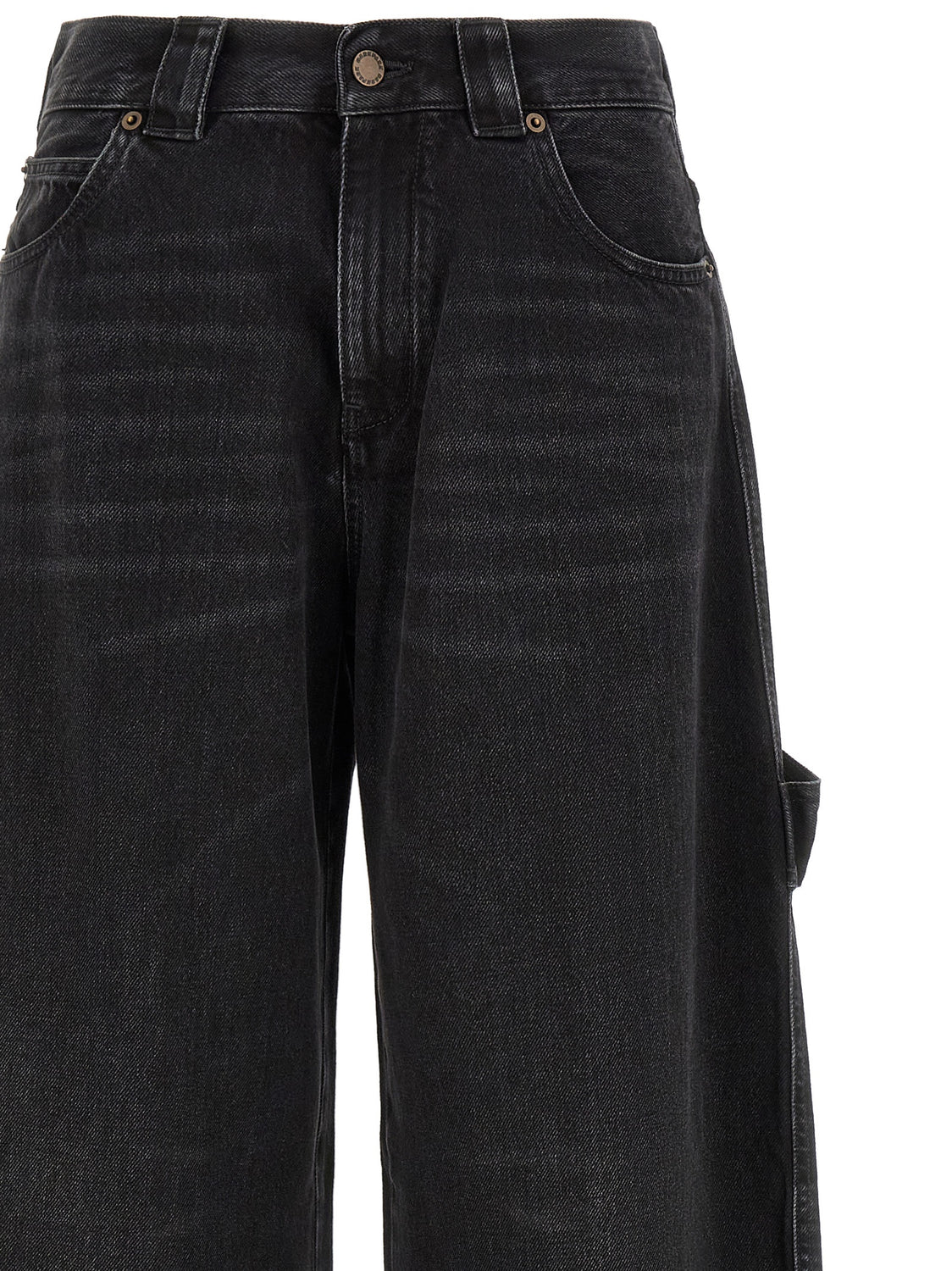 Black Cotton Relaxed Fit Jeans