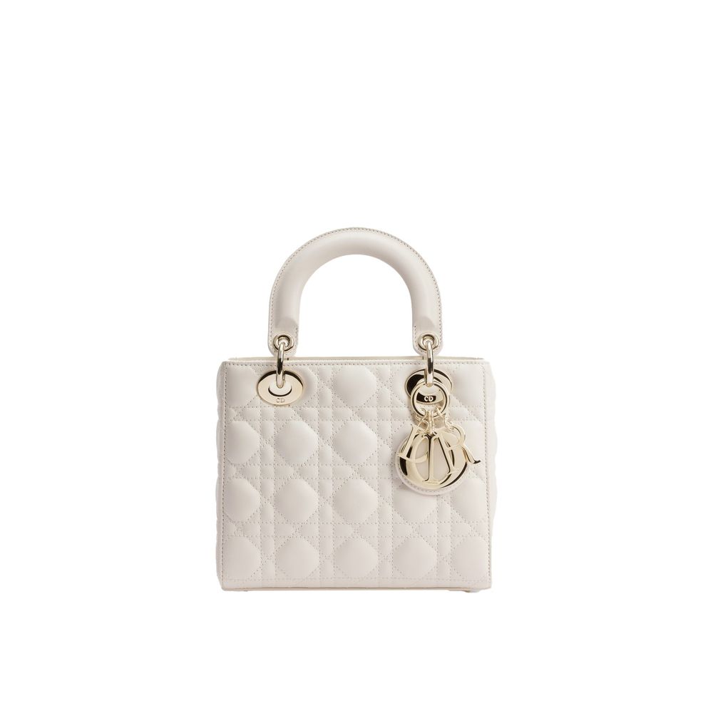White Lamb Leather Handbag