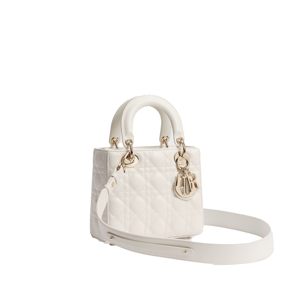 White Lamb Leather Handbag