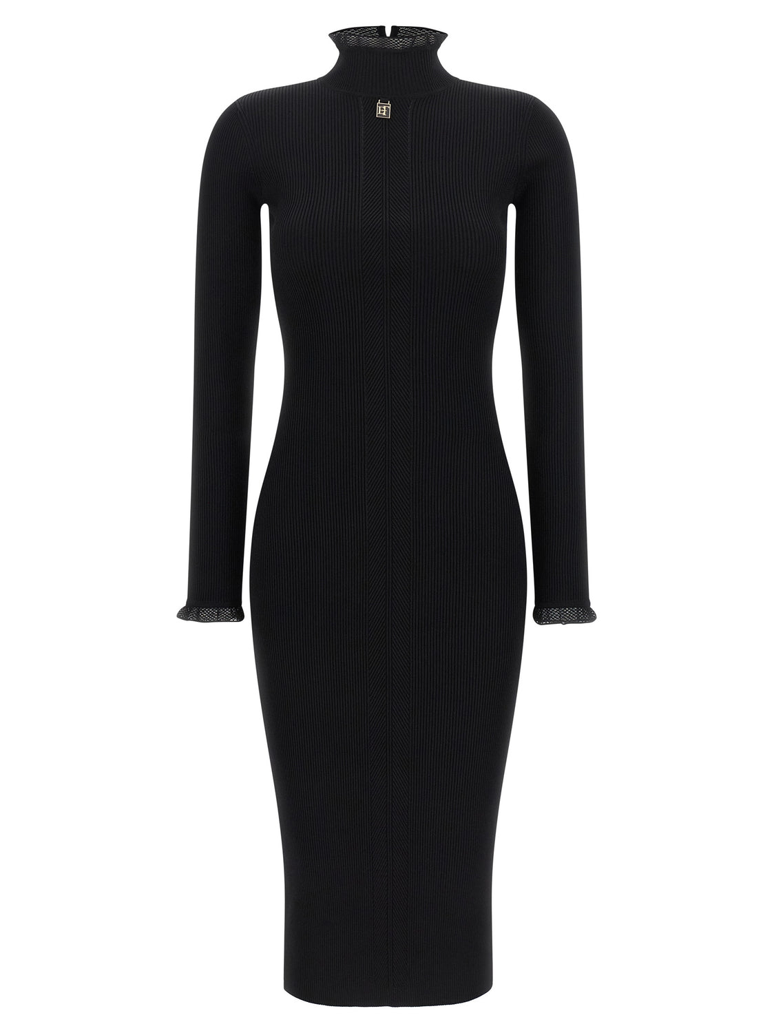 Black Viscose Midi Dress