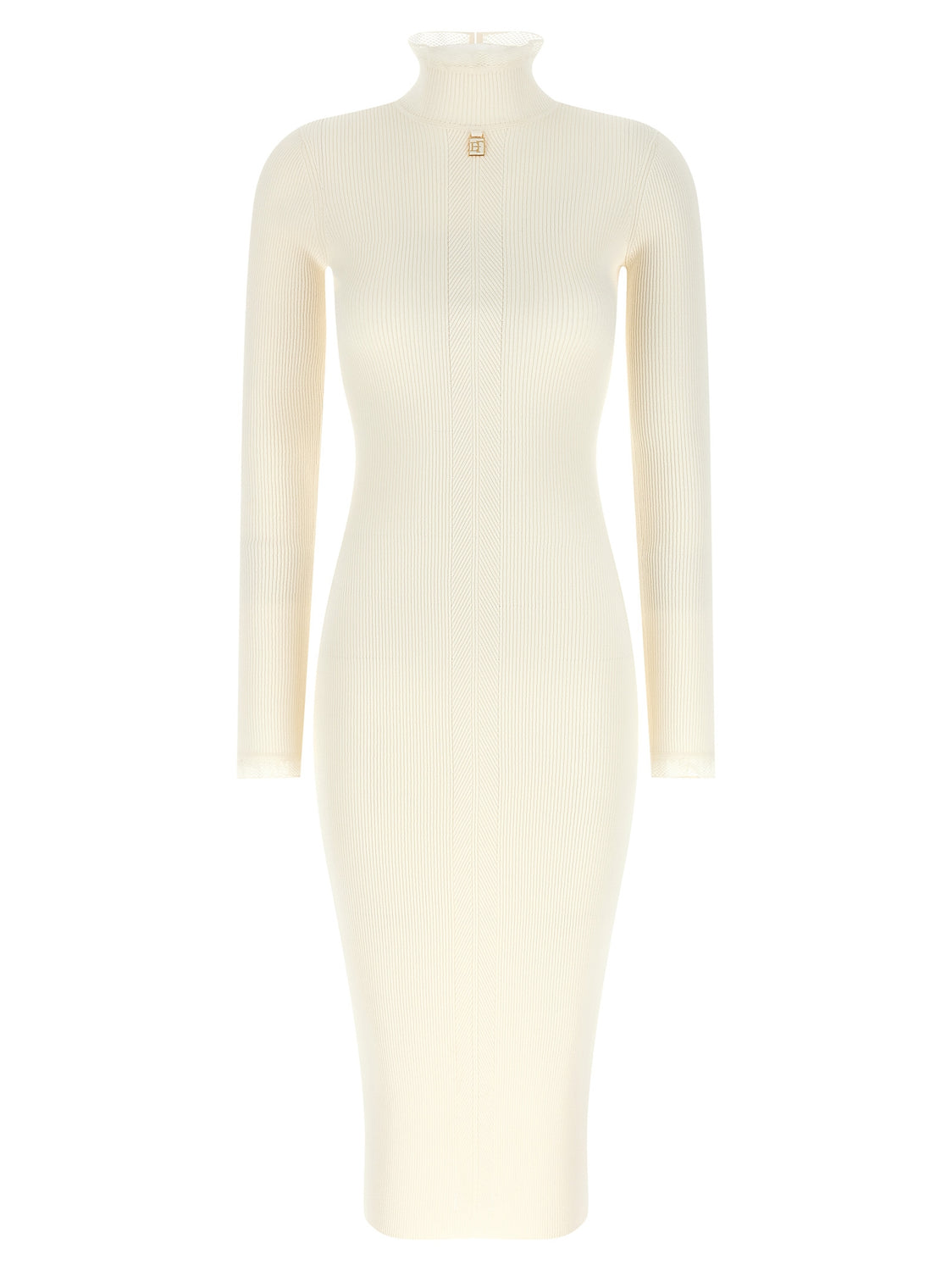 White Viscose Midi Dress