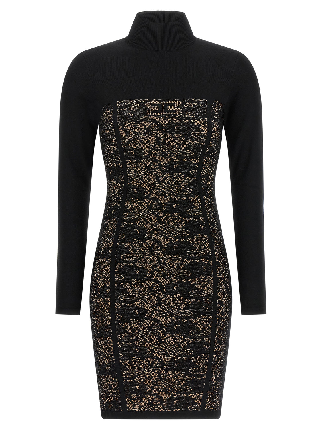 Black Viscose Short Dress