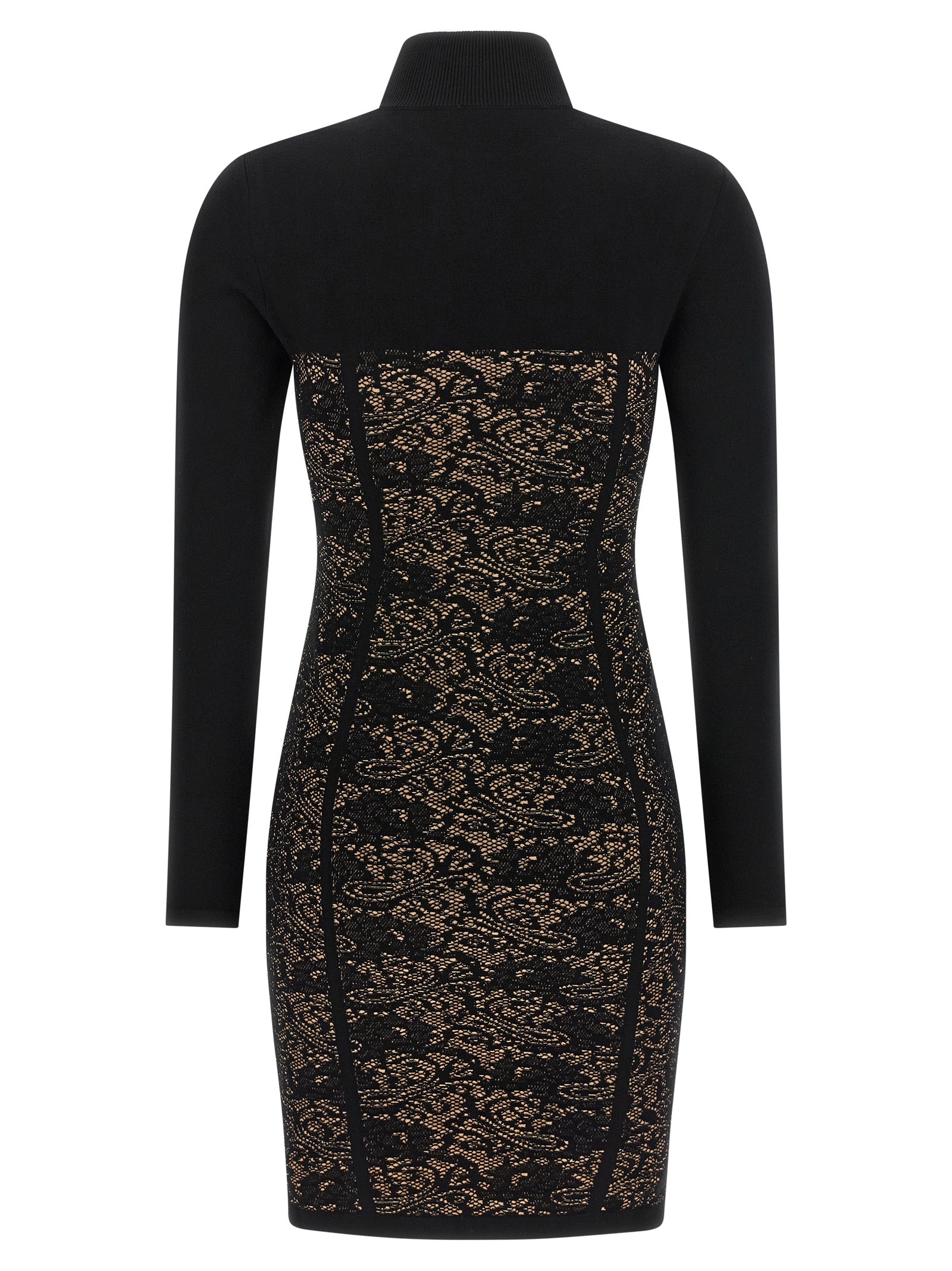 Black Viscose Short Dress