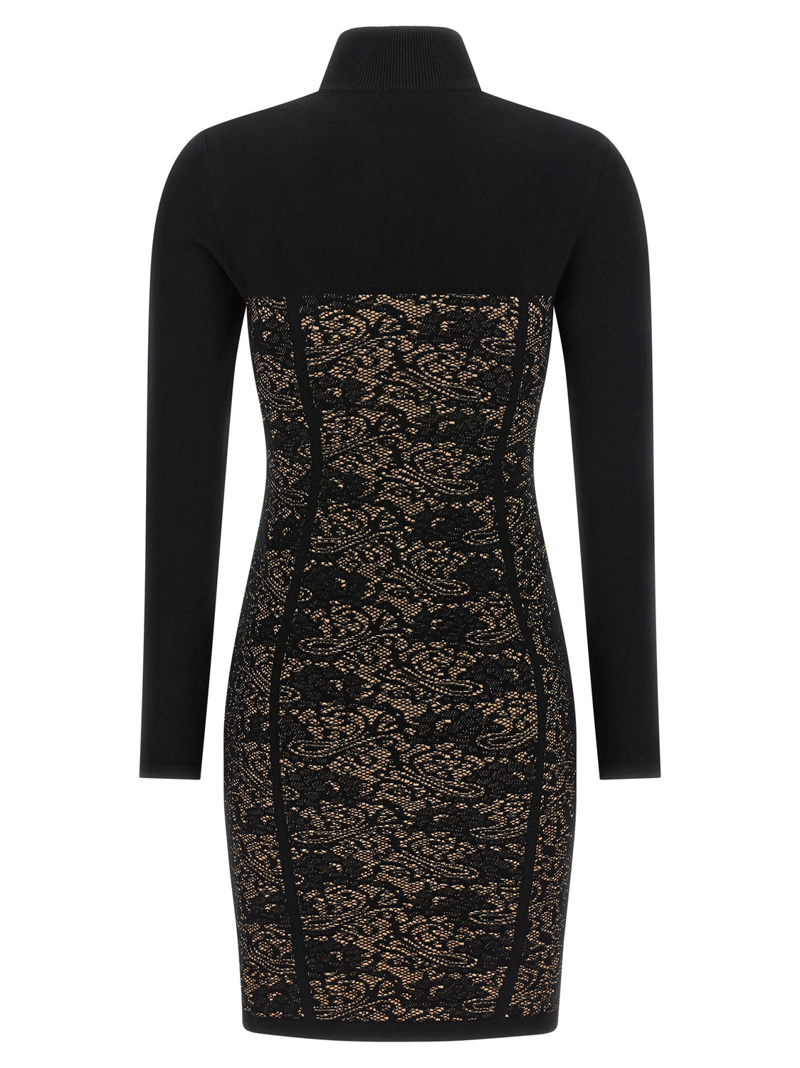 Black Viscose Short Dress