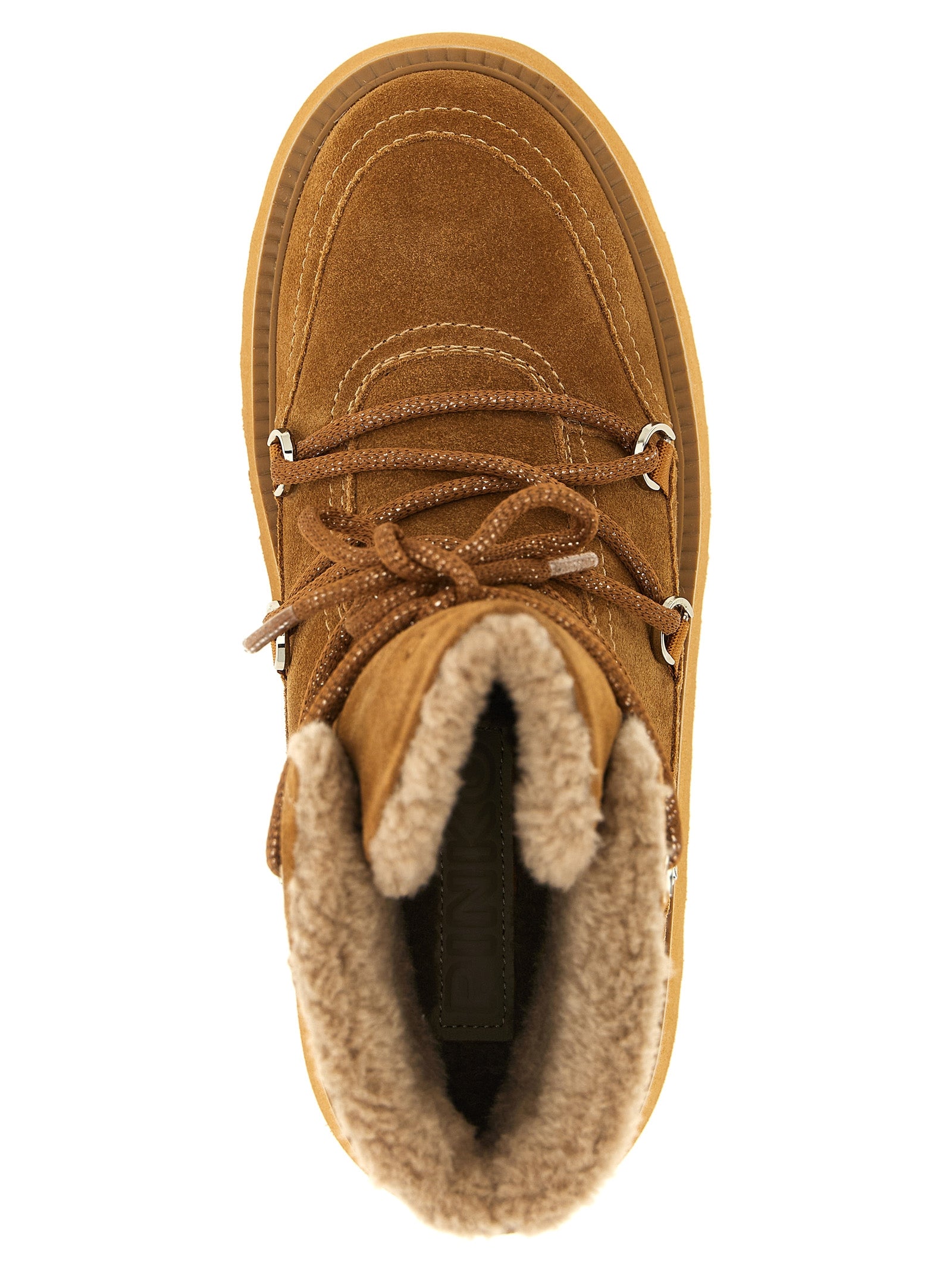 Brown Cowhide Flat Boots