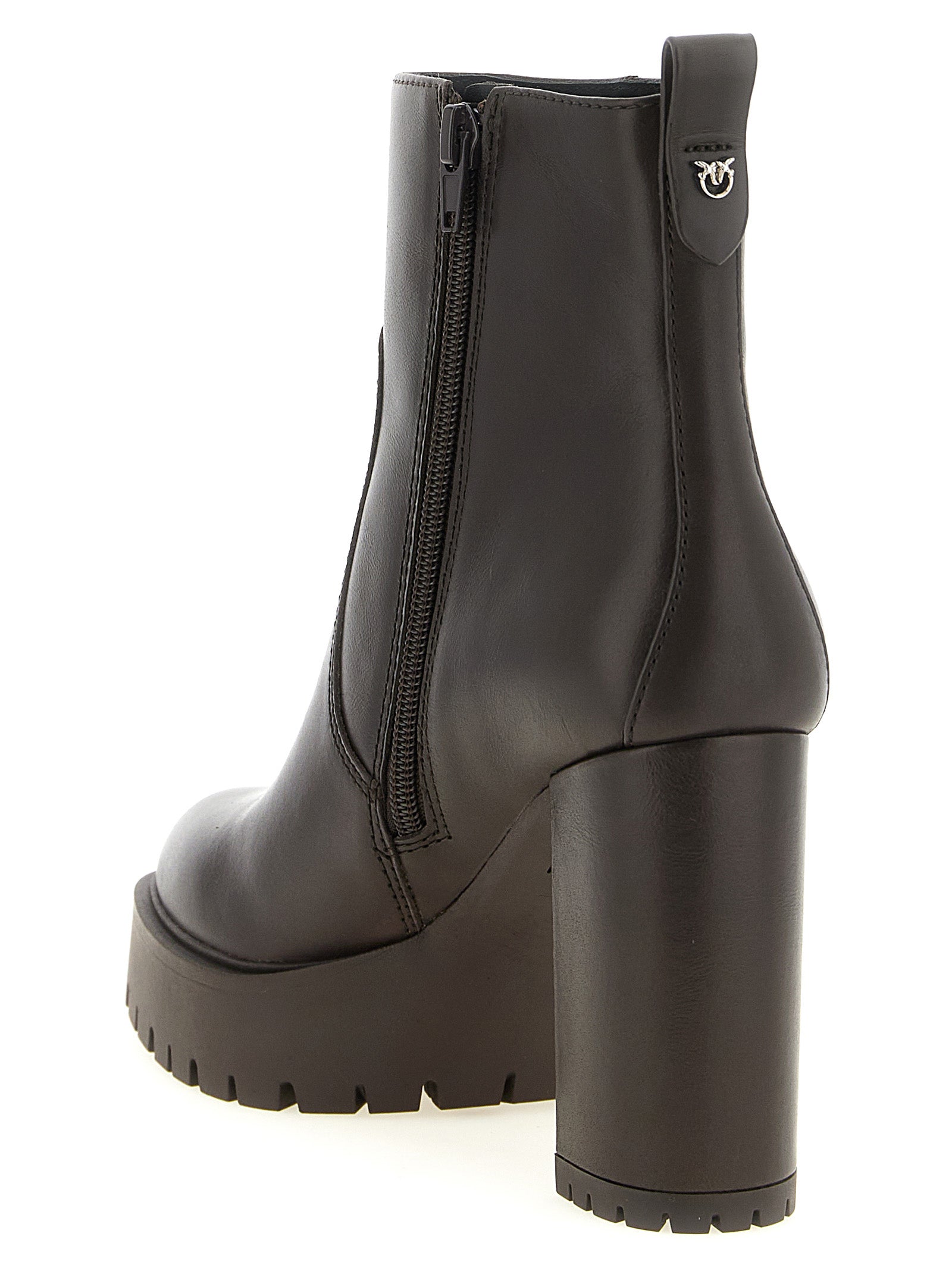 Brown Cowhide Ankle Boots