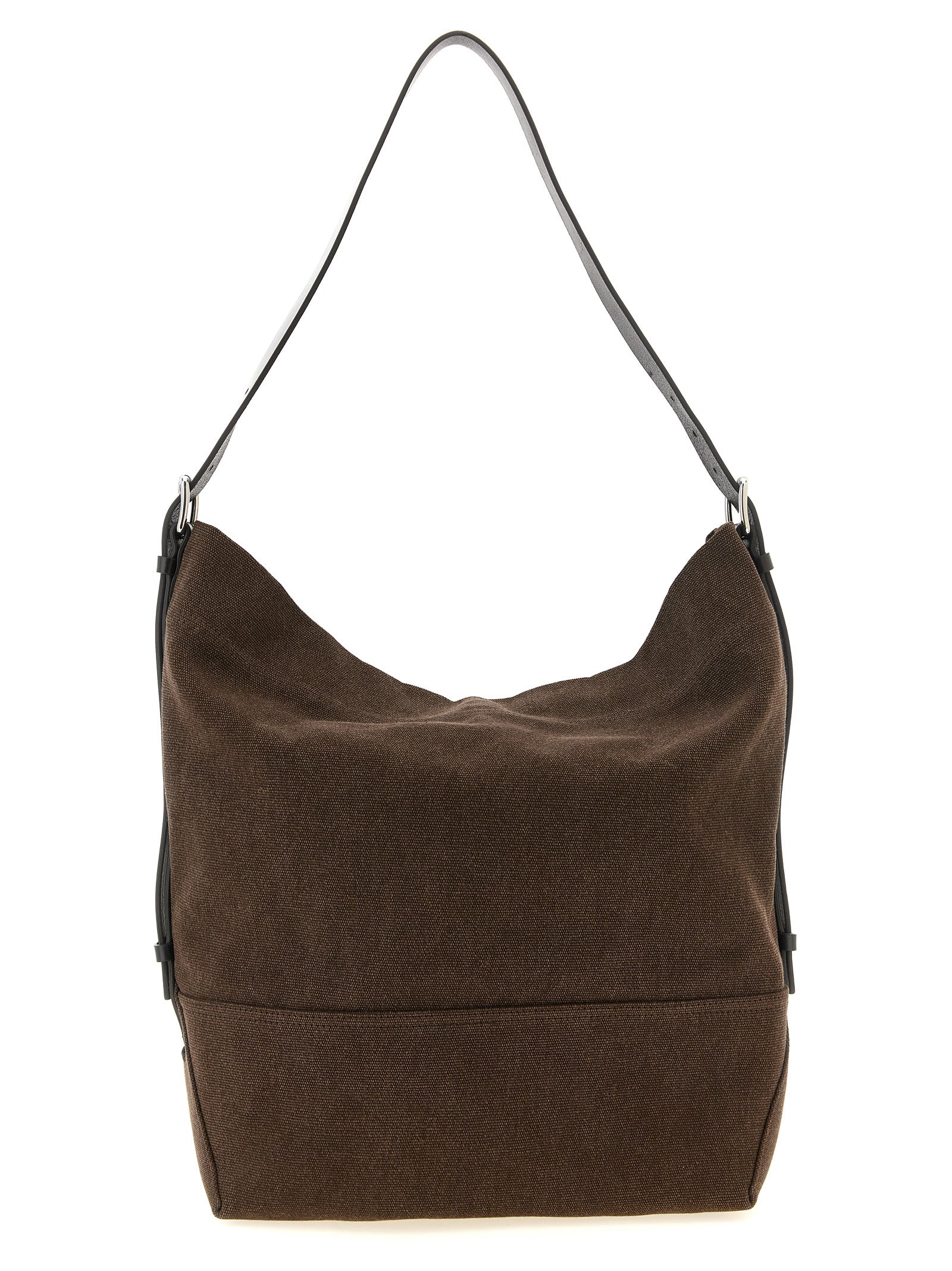 Brown Cotton Handbag