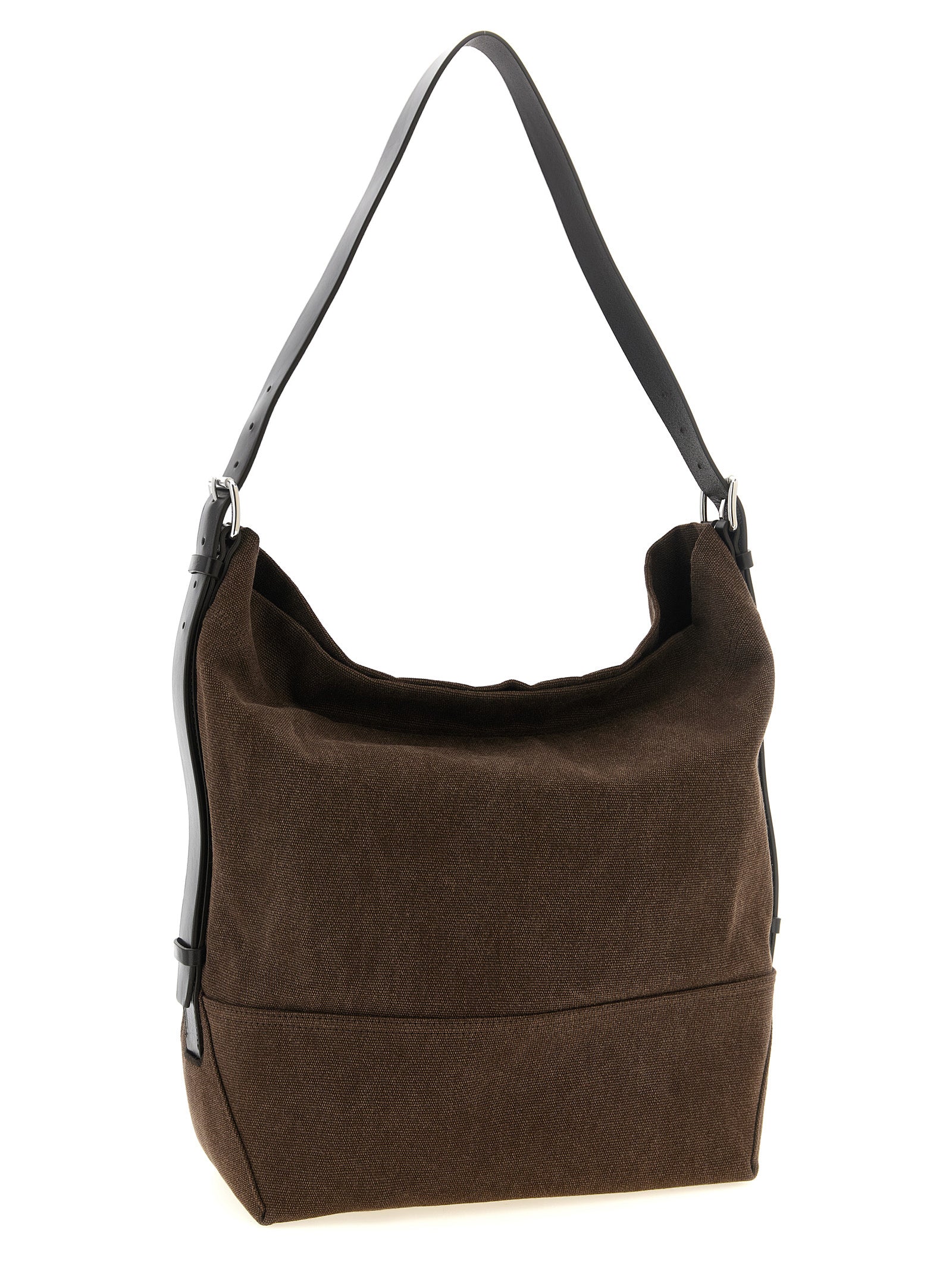 Brown Cotton Handbag