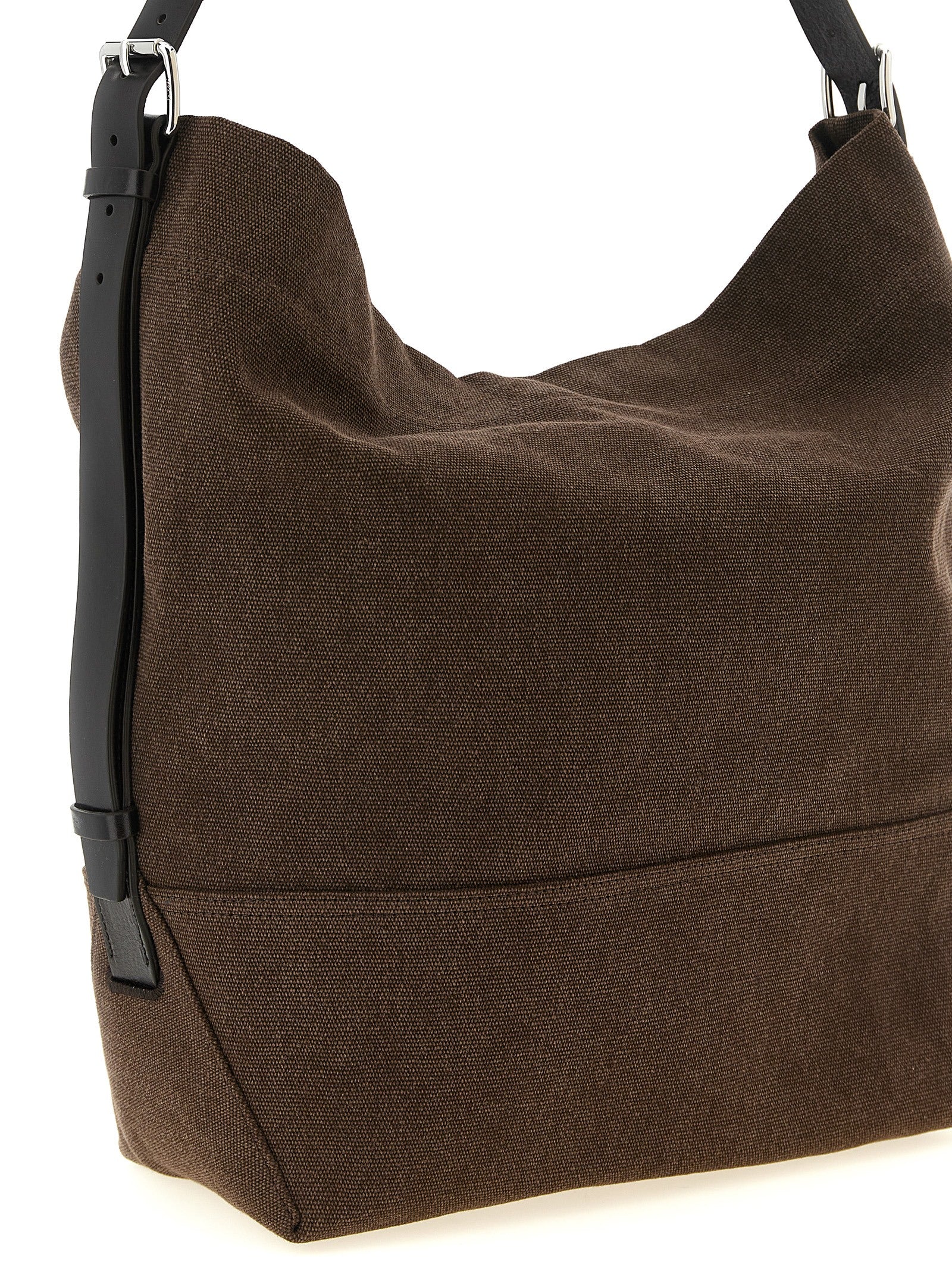 Brown Cotton Handbag