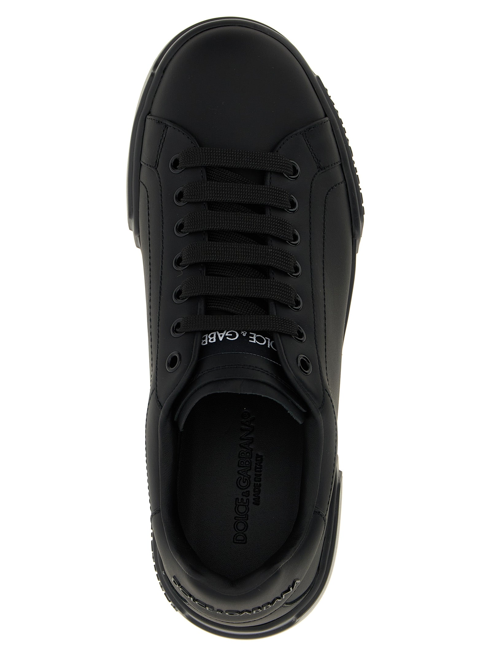 Black Calfskin Low Top Sneakers